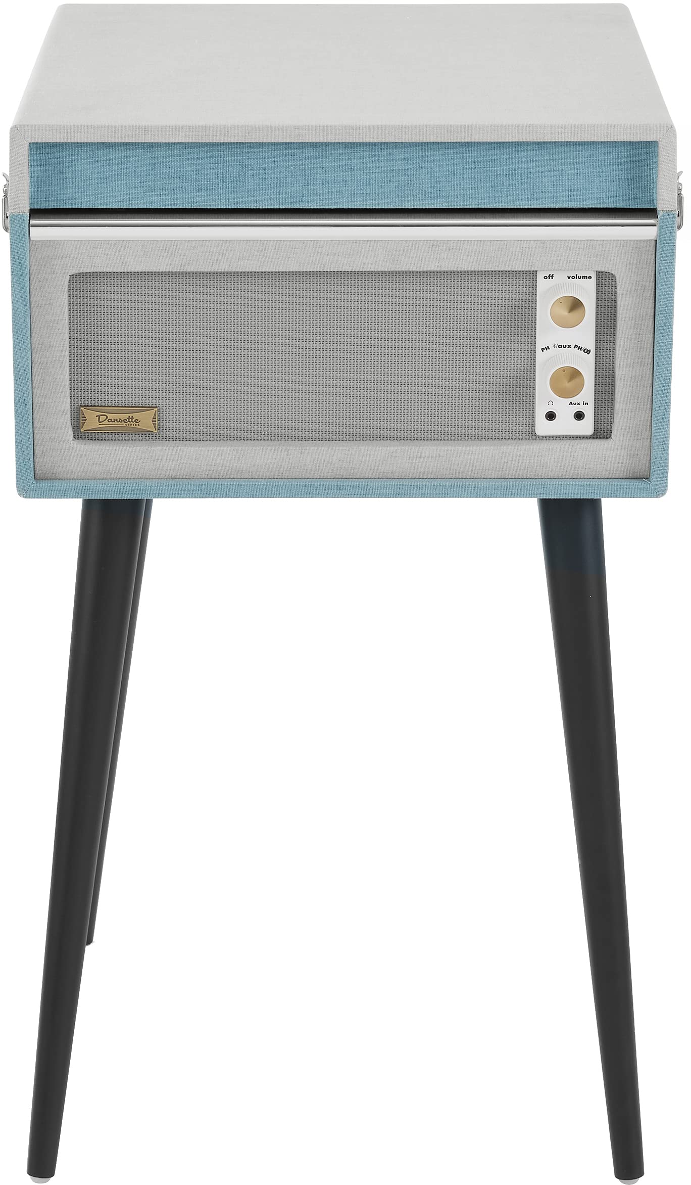 Crosley Cr6233F-Tn Dansette Bermuda Bluetooth In/Out Portable Vinyl Record Player Turntable With Aux-In, Tourmaline