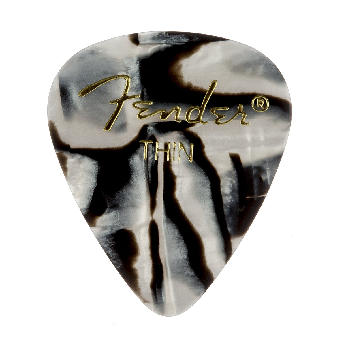 Fender Graphic Guitar Picks 351 Shape, Zebra, Thin, 12 Pack