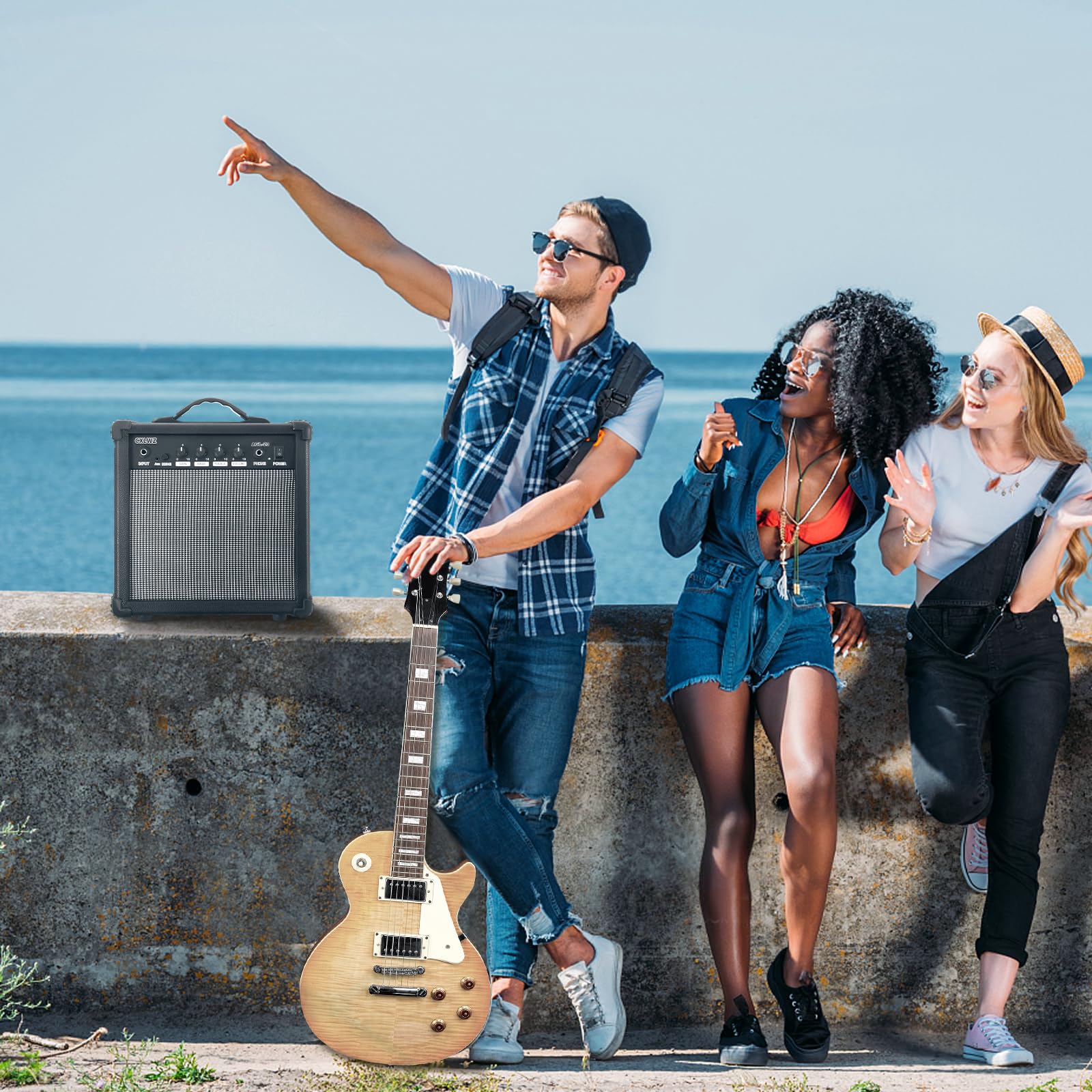 Cxlwz Electric Guitar Amp 20 Watt Amplifier Portable Amp With Headphone Input Gain Powe Including Professional Noise Reduction C