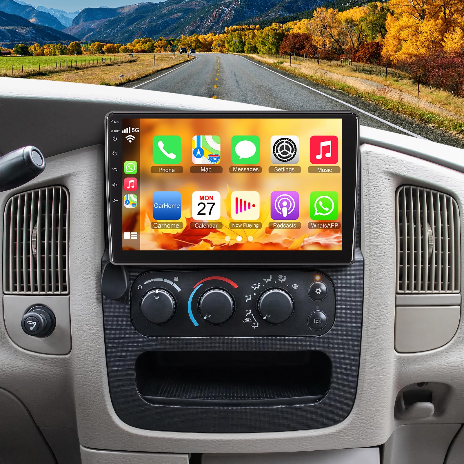 [4G+64G] Car Radio For Dodge Ram(2002 2006), Jeep Wrangler (2003 2006),Jeep Grand Cherokee (1999 2004), Chrysler 300(2002 2004),