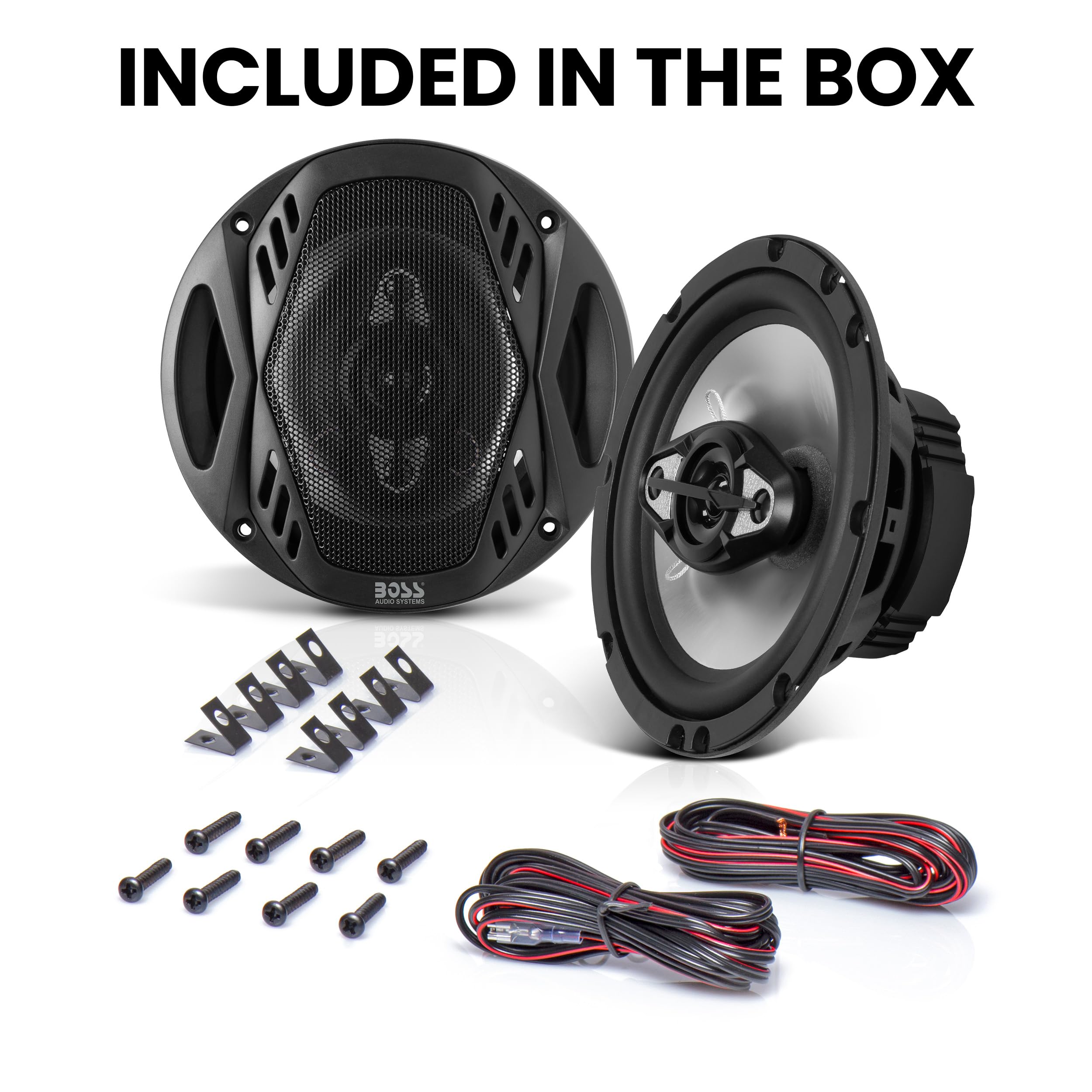 Boss Audio Systems Nx654 Car Speakers   400 Watts Per Pair, 200 Watts Each, 6.5 Inch, Full Range, 4 Way, Sold In Pairs