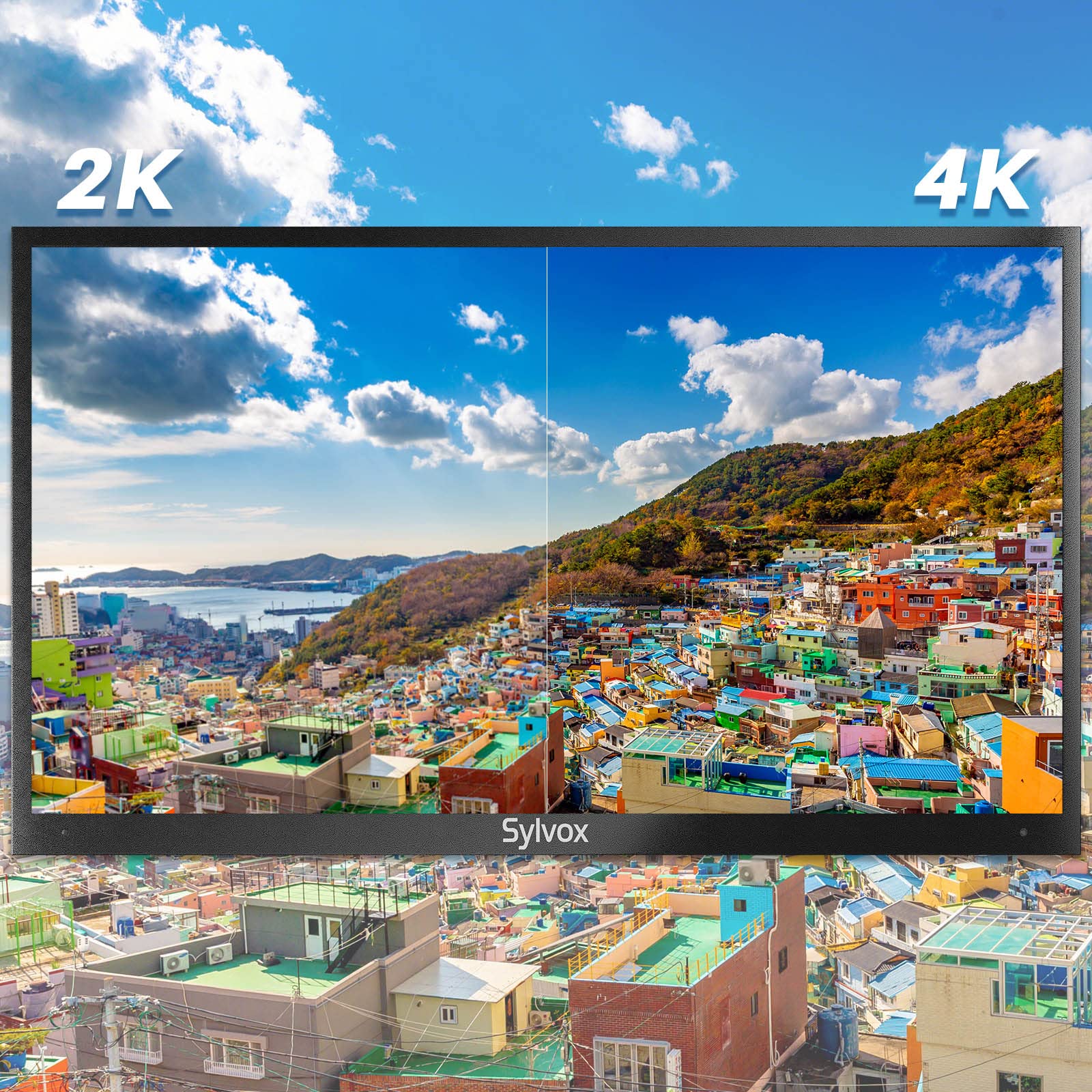 Sylvox 55'' Outdoor Smart Tv, New Android Tv Weatherproof 4K Led Tv, Built In Chromecast Voice Assistant Dual Speakers High Brig