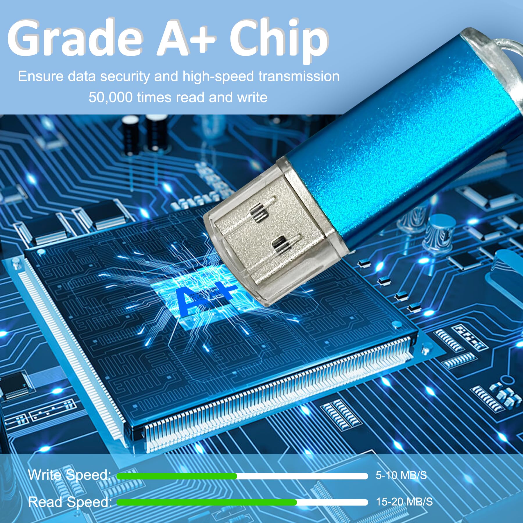 Usb Thumb Drive 4Gb Usb 2.0 Flash Drive 10 Pack, Nicepicten 4Gb Pendrive Usb Memory Stick Jump Zip Drive Usb Storage Key, Metal