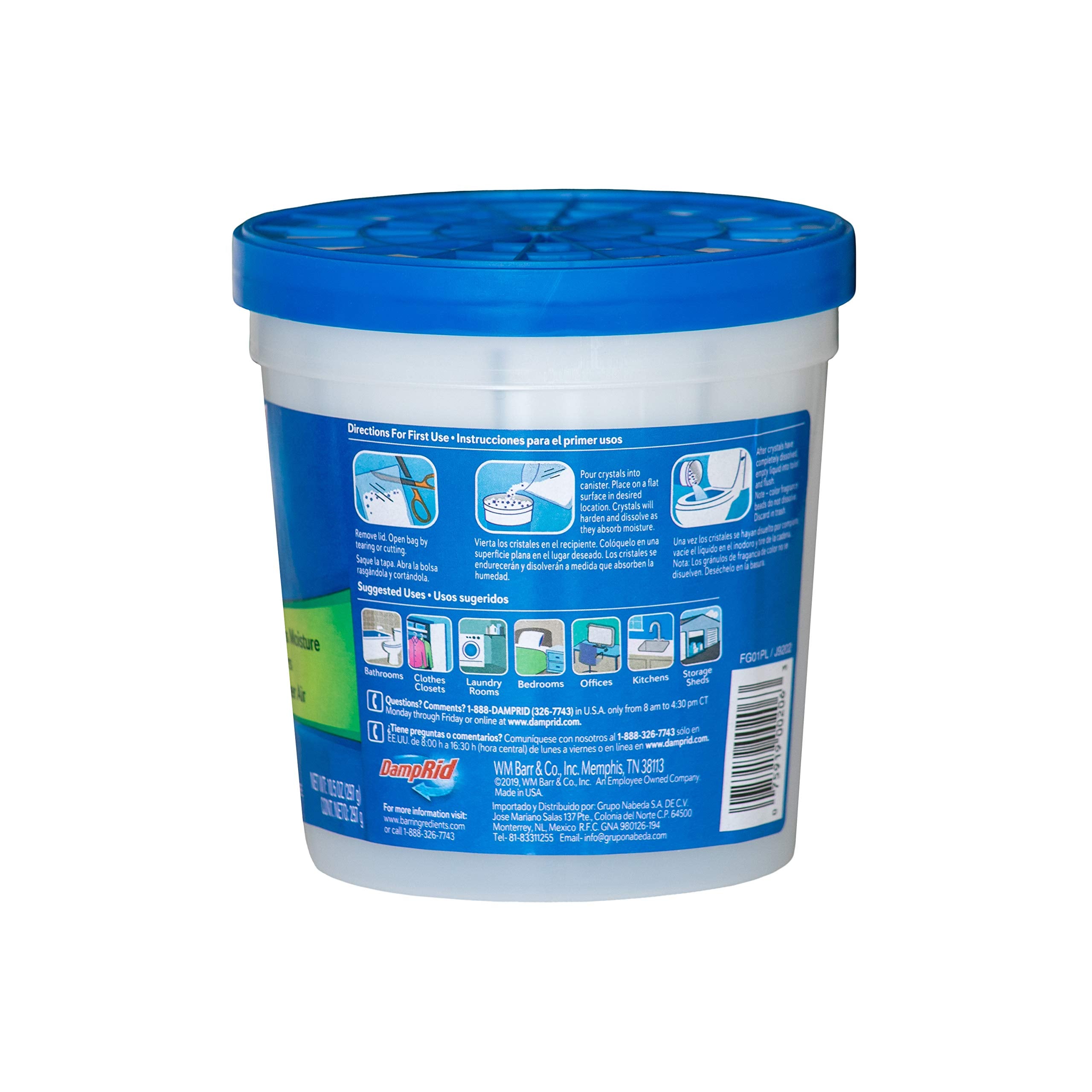 Damprid Pure Linen Refillable Moisture Absorber   10.5Oz Cups   4 Pack     Traps Moisture For Fresher, Cleaner Air