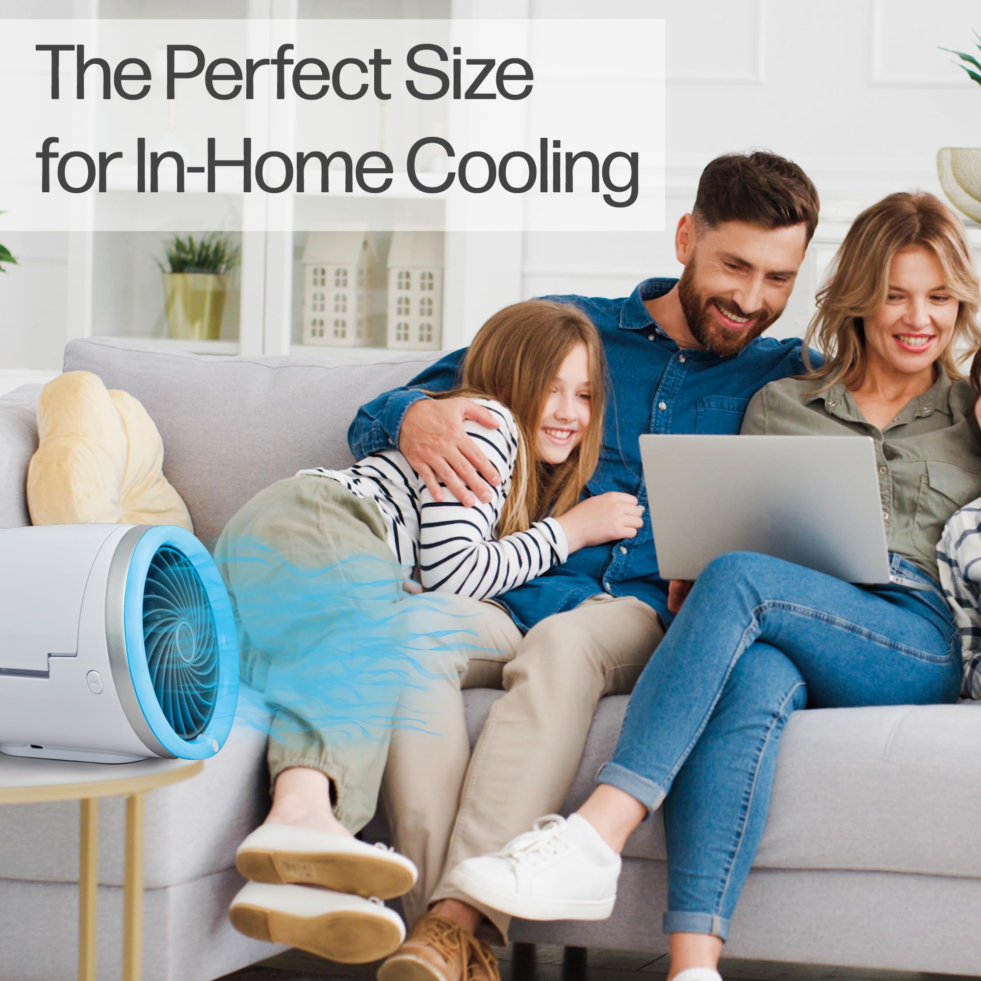 Arctic Air Ice Jet Personal Air Cooler, 3 Speed Room Cooler With Reusable Ice Packs, Portable Cooler With Multi Directional Vent