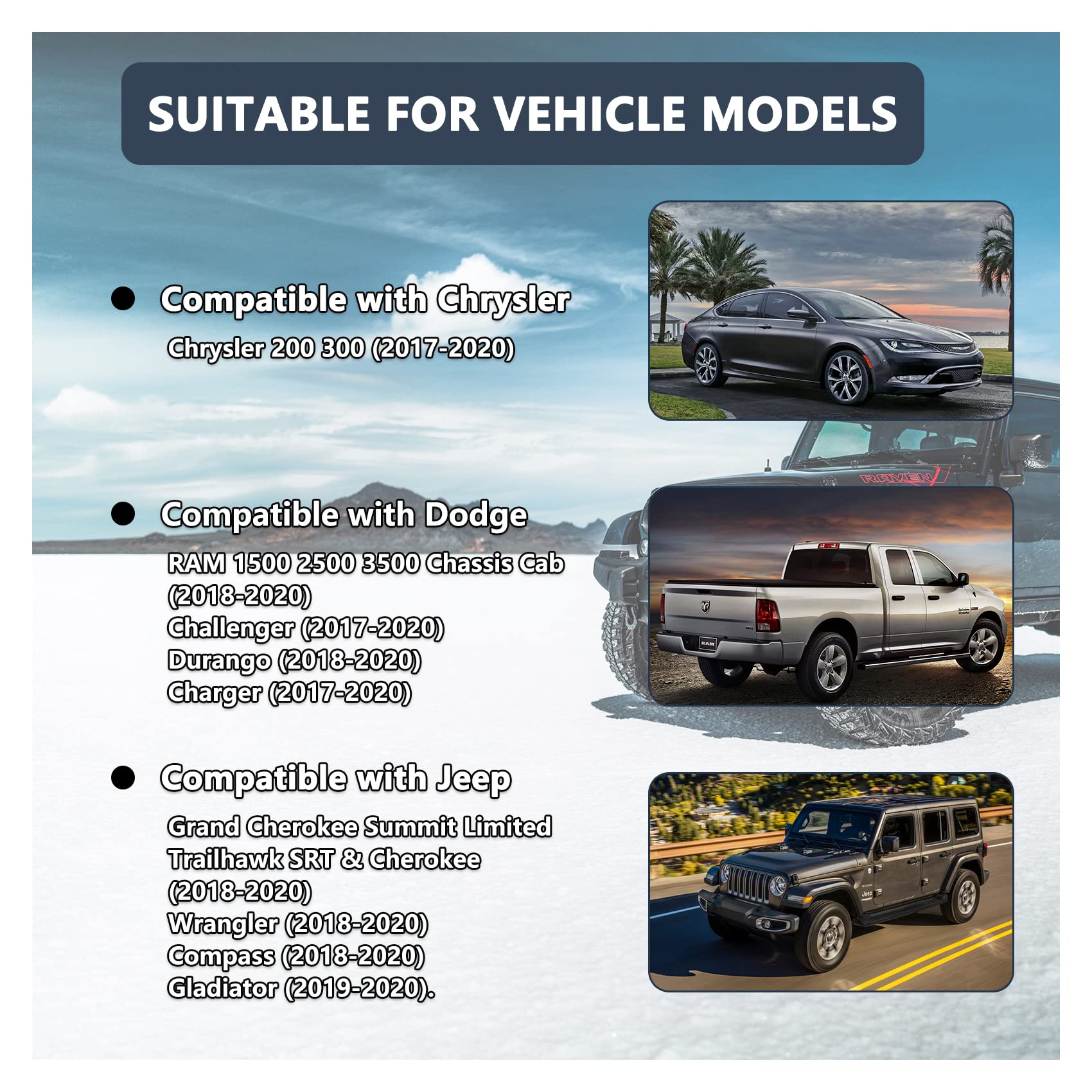 Replacement 8.4'' Uconnect 4C Uaq Lcd Monitor Touch Screen, Radio Navigation New Oem Replacement Fit For Jeep Dodge Ram Chrysler