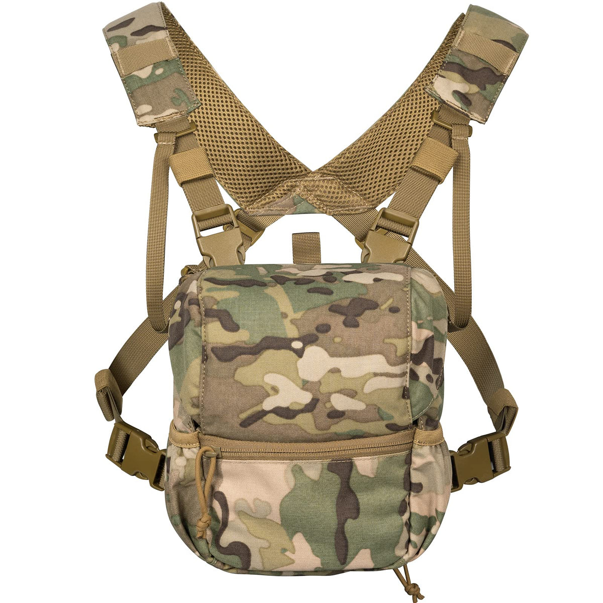 Vismix Binocular Harness, Adjustable Binocular Harness Chest Pack With Rain Cover For Hunting Hiking Shooting