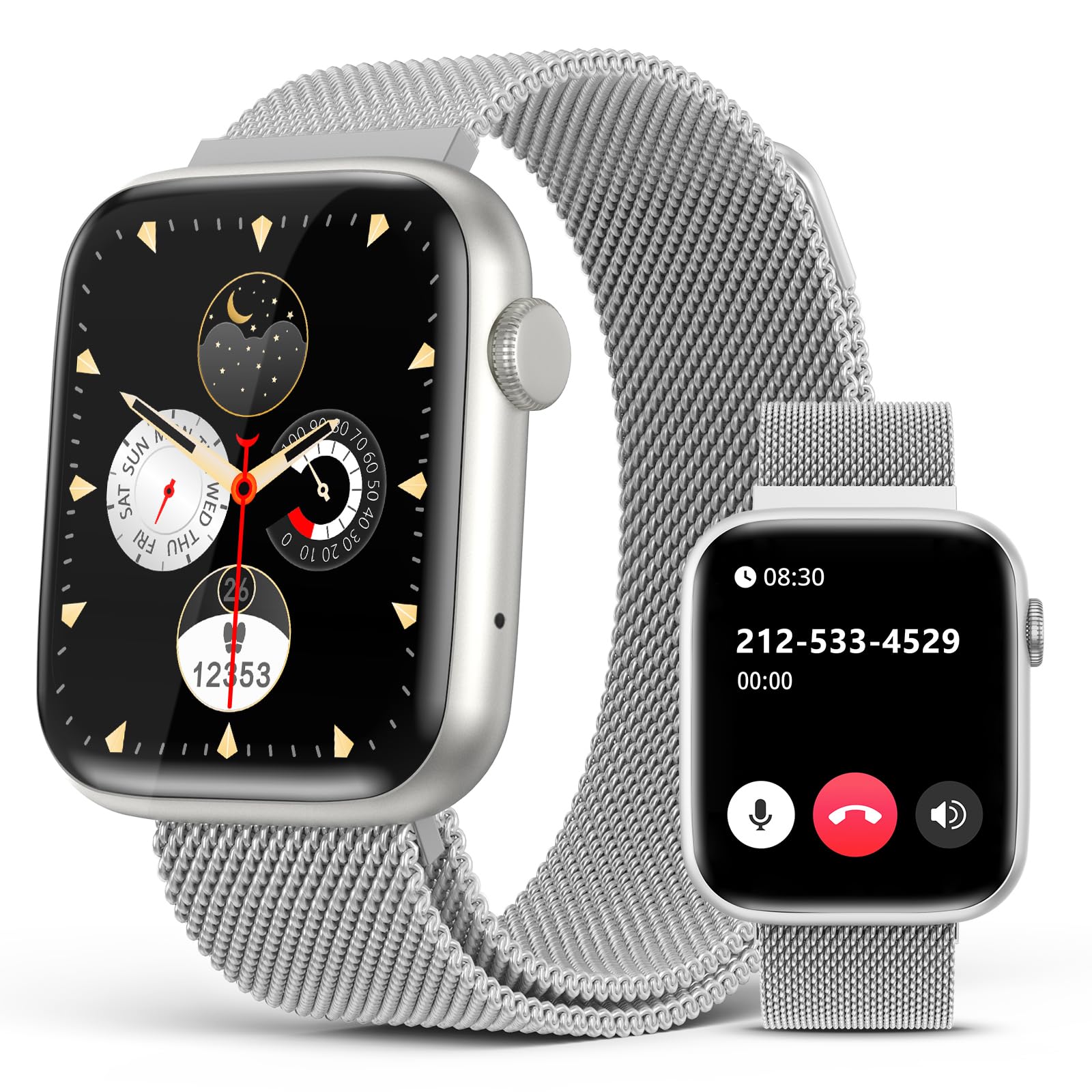 Earlysincere Smart Watch For Women With Bluetooth Call Answer/Dail,1.9'' Hd Full Touch Screen Fitness Tracker, Smartwatch With H