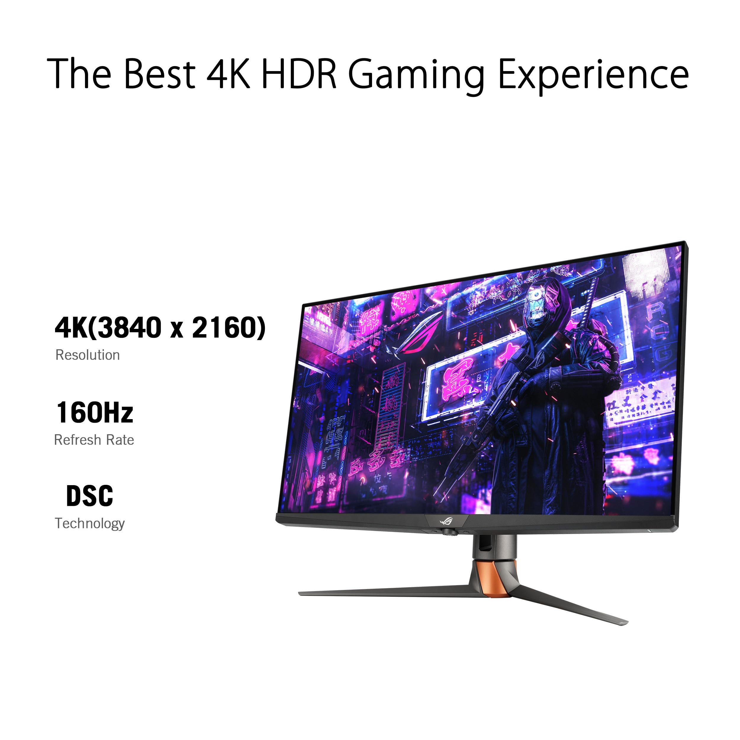 Asus Rog Swift 32    4K Mini Led Gaming Monitor (Pg32Uqxr) -Uhd (3840 X 2160), 160Hz, 1Ms, Fast Ips, Local Dimming, Freesync Pre