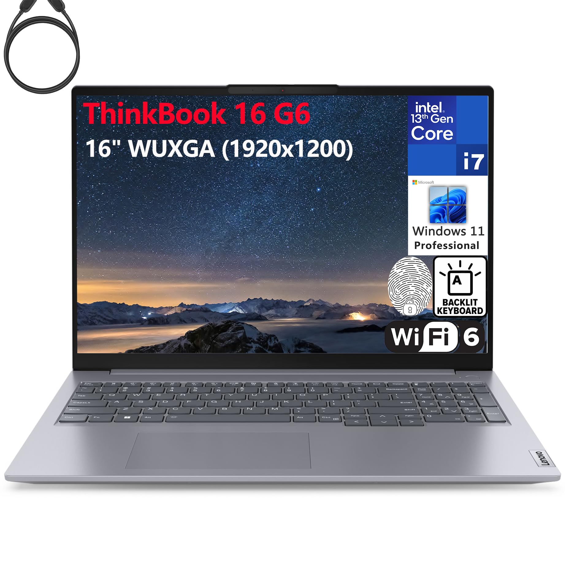 Lenovo Thinkbook 16 G6 16'' Fhd+ Laptop Computer, 13Th Gen Intel 14 Core I7 13700H, 64Gb Ddr5 Ram, 2Tb Pcie Ssd, Wifi 6, Bluetoo