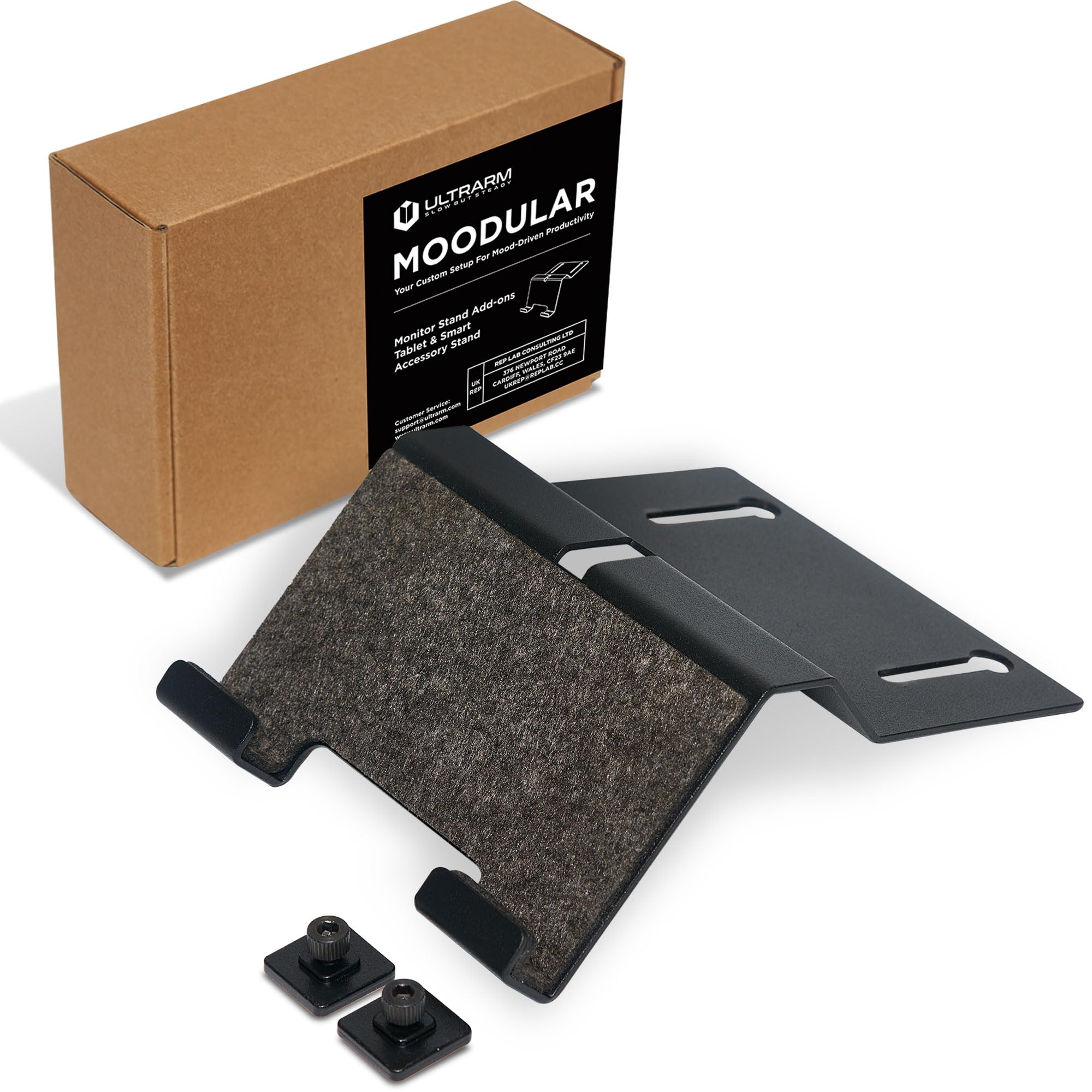 ULTRARM Moodular Add-ons Tablet/Smart Accessory Stand [Accessory Only - Requires Moodular Wooden Monitor Stand Slide Rails for U