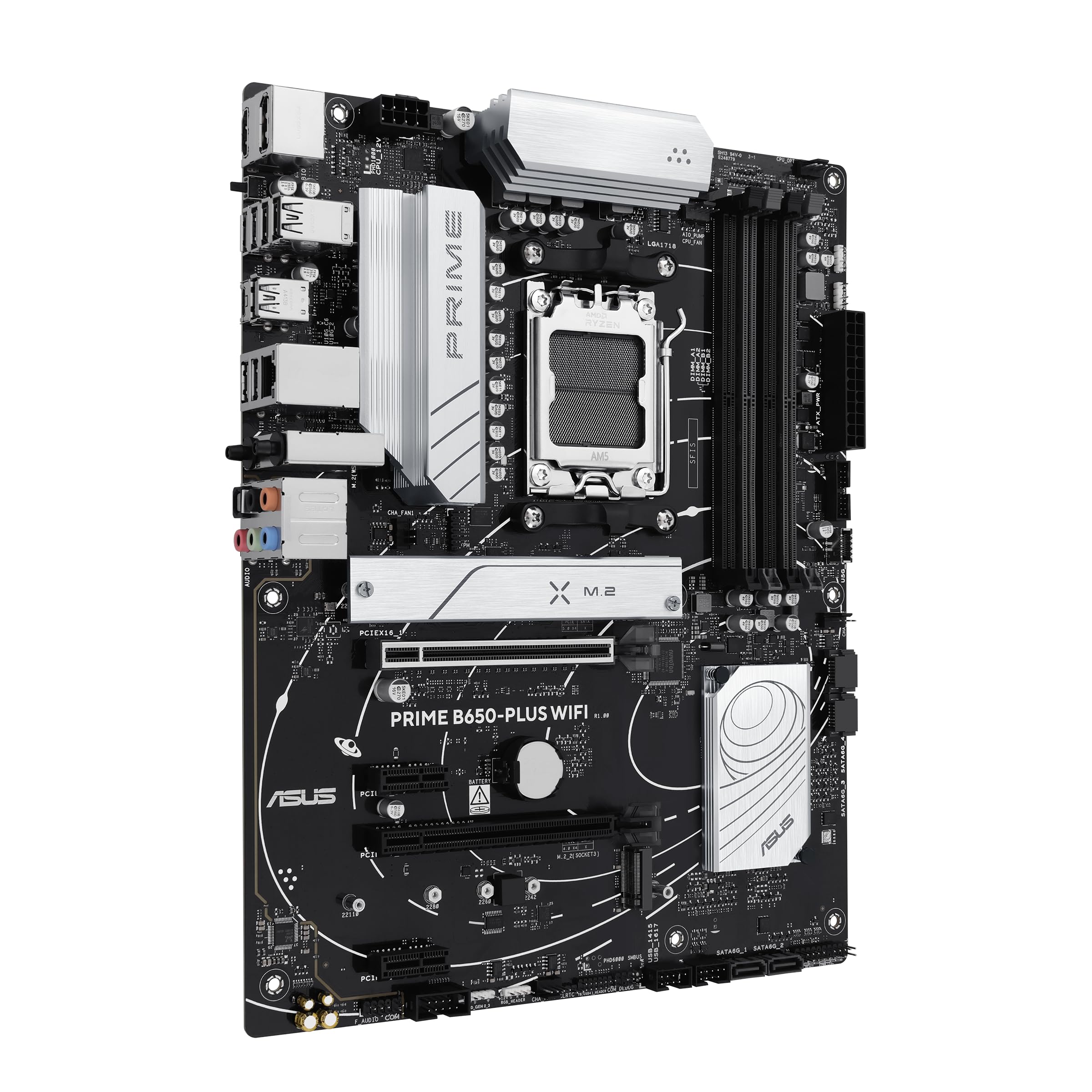 Asus Prime B650 Plus Wifi Amd B650 Am5 Ryzen Desktop 9000 8000 & 7000 Atx Motherboard, Ddr5, Pcie 5.0 M.2, 2.5Gb Lan, Wifi 6E, H