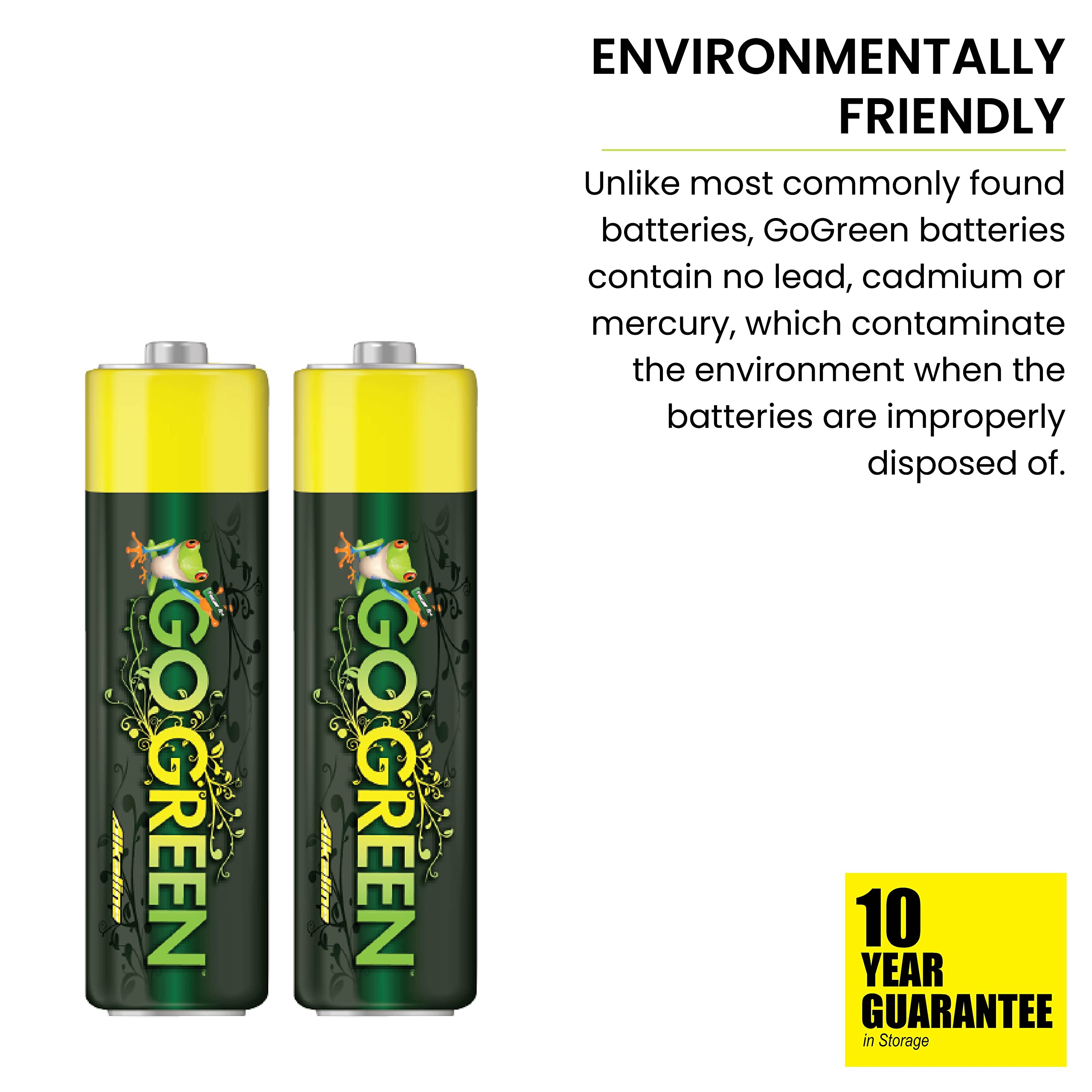 Gogreen Power (24001) Eco Friendly Alkaline Aa Batteries   No Lead, Cadmium Or Mercury   Pack Of 4