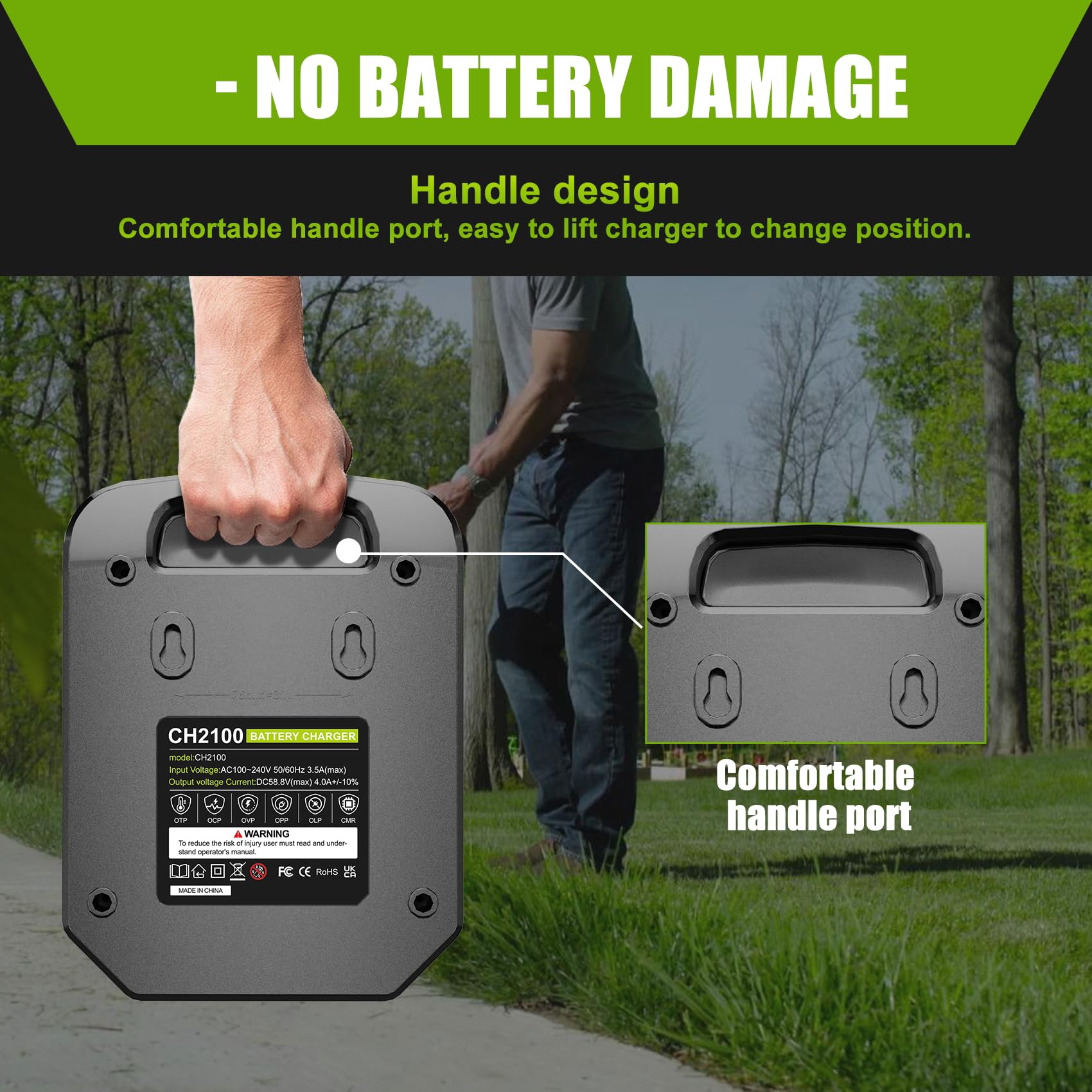 ?Faster!!? Replacement For Ego Battery Charger 56 Volt Lithium Ion Charger Model Ch2100