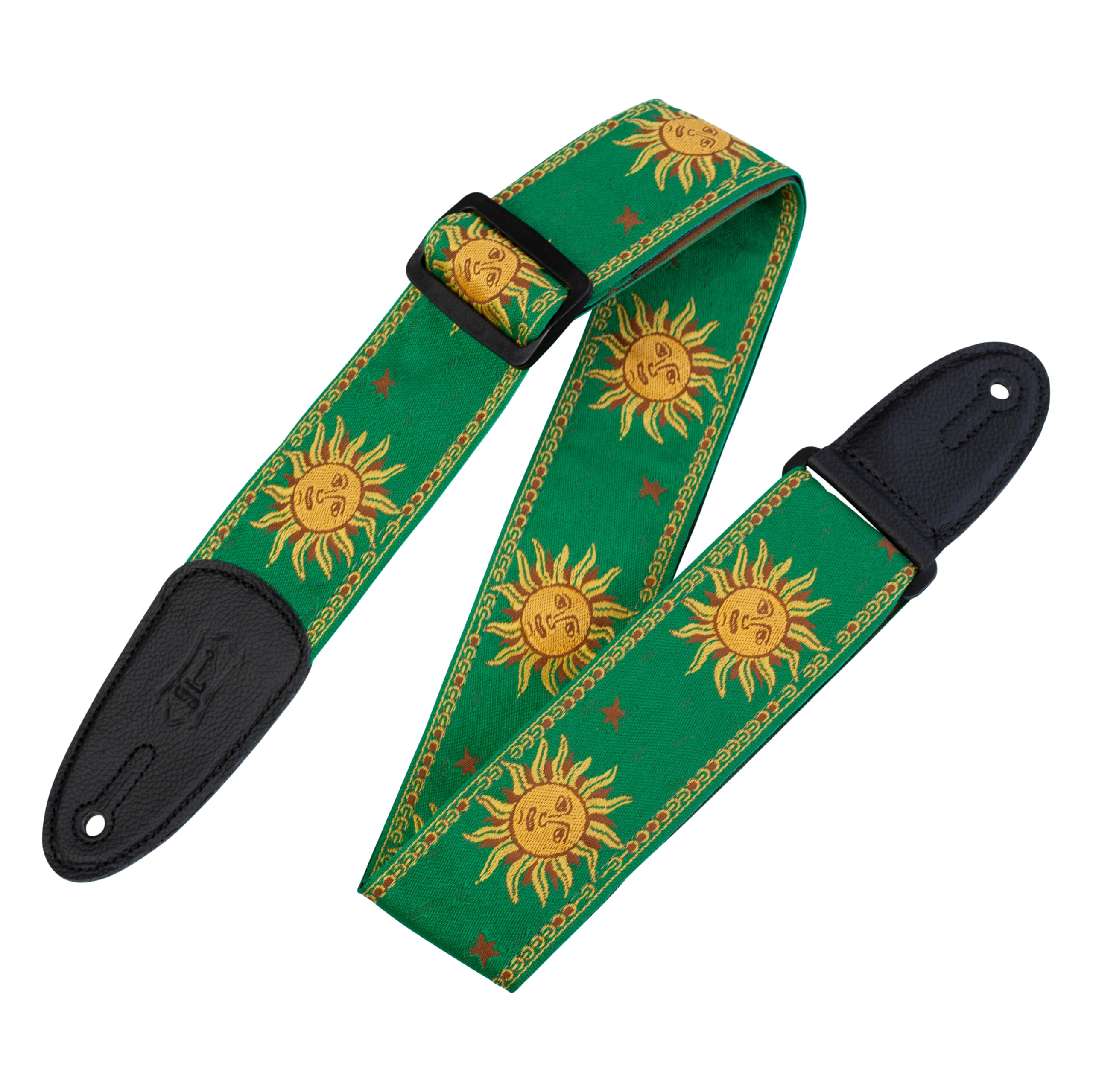 Levys Leathers MPJGSUNGRN Polyester/Vinyl Guitar Strap, Green