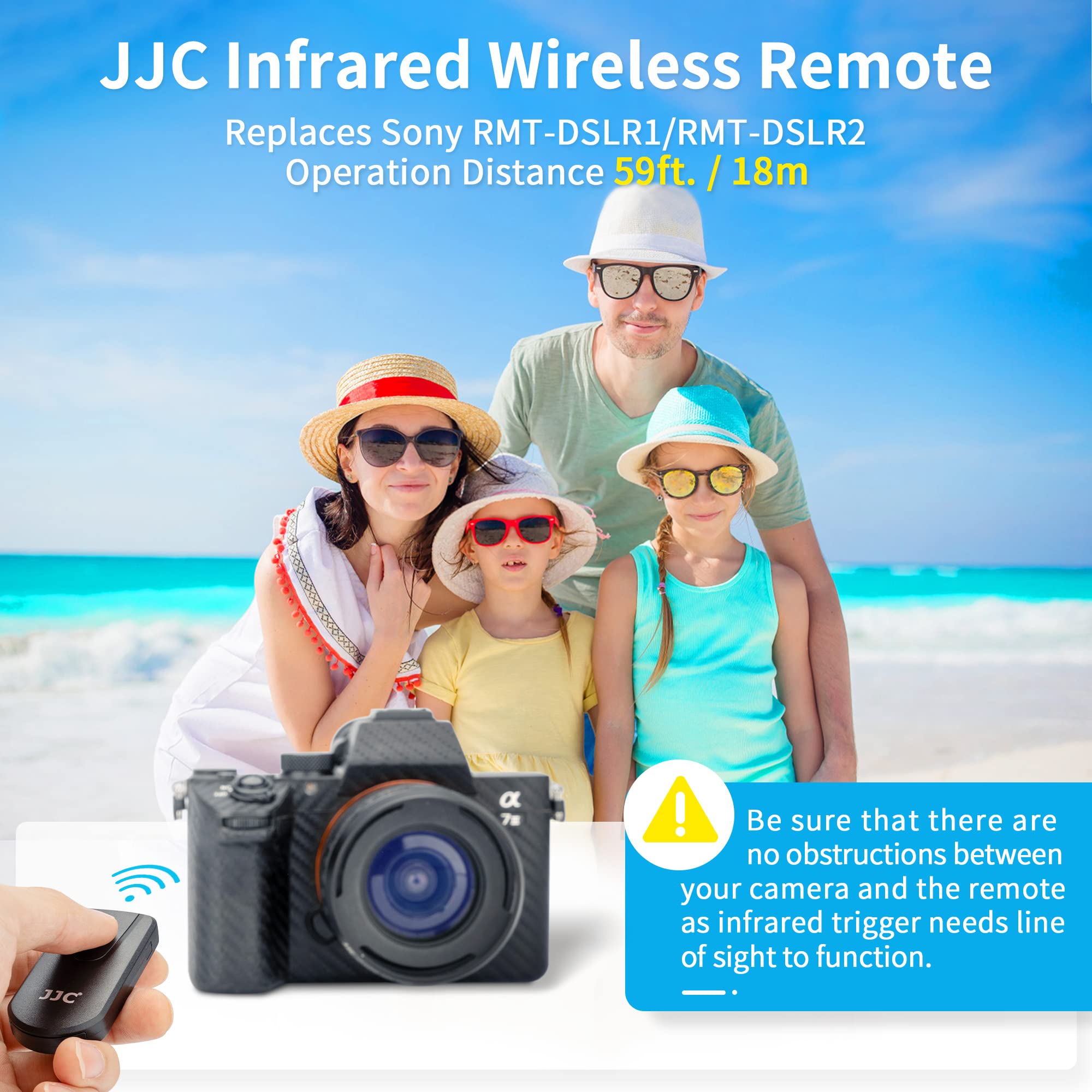 JJC Wireless Infrared Shutter Release Remote Control for Sony A6600 ...