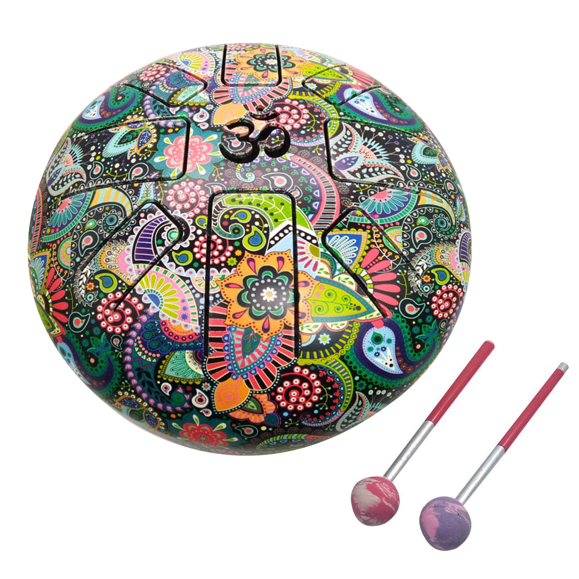 India Meets India Om Tongue Drum Tank Drum Steel Percussion Hangpan Drum Hand Drum Musical Instrument With Bag And Mallets Stick