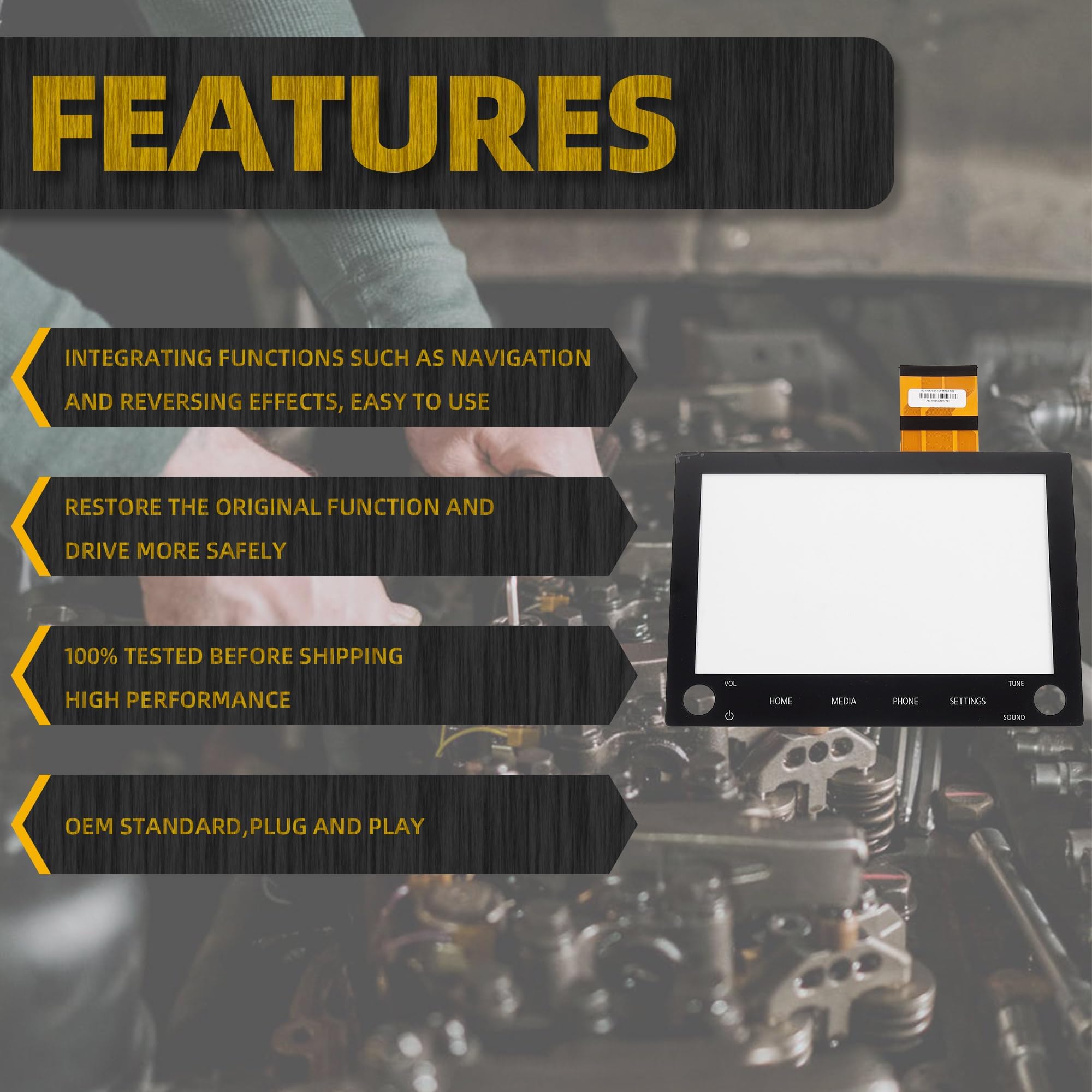 Dasbecan 8'' Touch Screen With 2 Knobs Compatible With 19 21 Mitsubishi Outlander Sport Mitsubishi Asx Replaces 8740A040 8740A13
