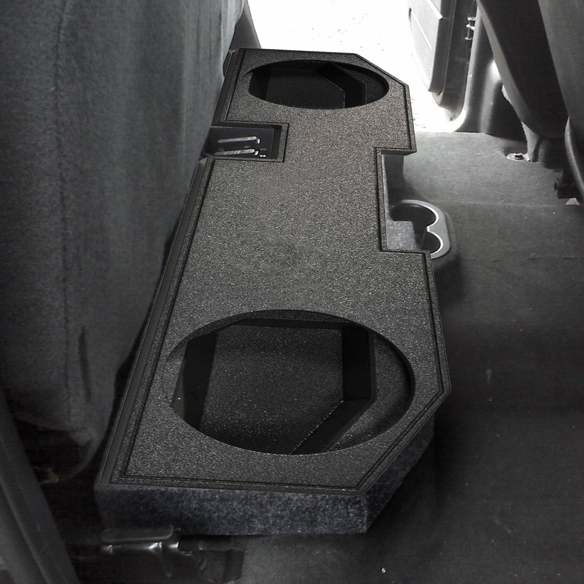 Q Power QBDODGE12 4DR Dual 12 Inch Vented Subwoofer Box Enclosure for Dodge Quad Cab 2002-2016 Black