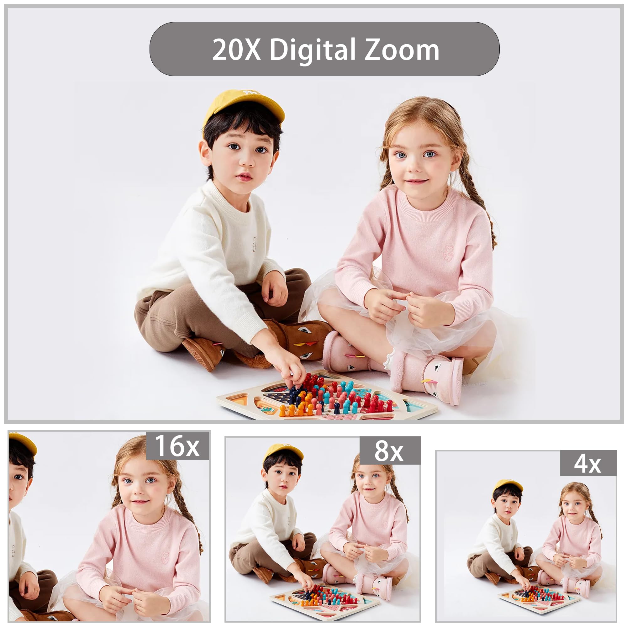 Digital Camera, 4K Ultra Hd Cameras For Photography, Digital Point And Shoot Camera With 56Mp Autofocus 20X Zoom Anti Shake, Vid