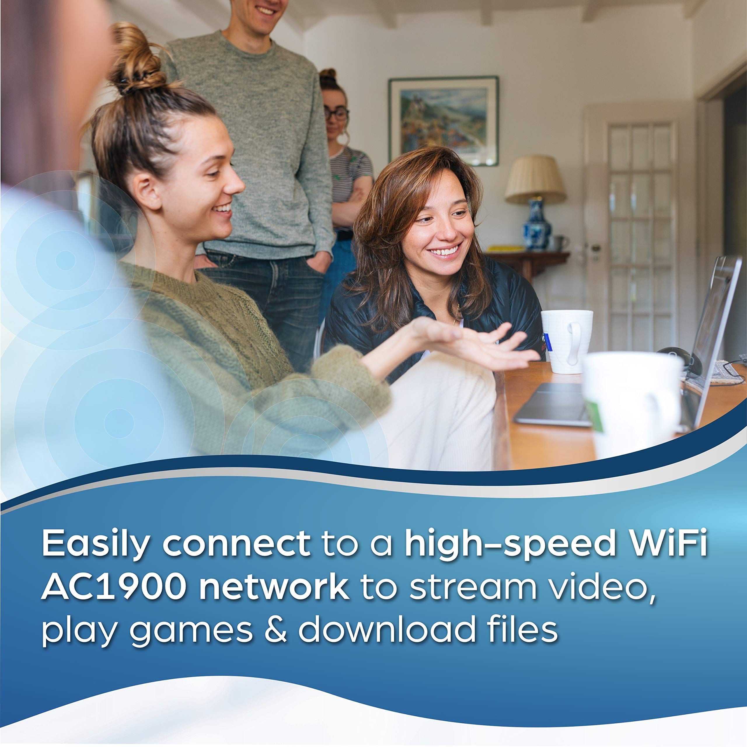 Trendnet Ac1900 High Power Dual Band Wireless Usb Adapter, Increase Extend Wifi Wireless Coverage, Stream 4K Hd Video, Windows M