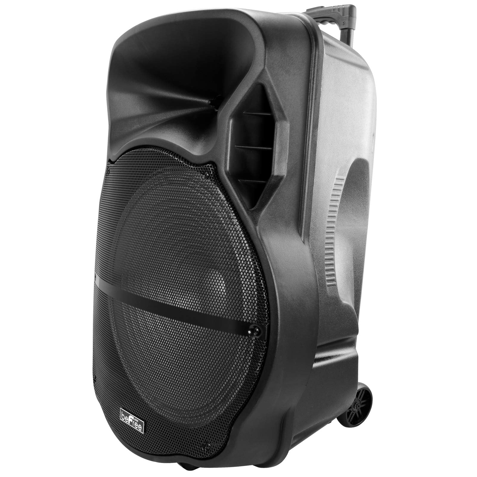 Befree Sound 18 Inch Bt Portable Rechargeable Party Speaker With Sound Reactive Led Party Lights, Usb/Sd, Microphone/Guitar Inpu