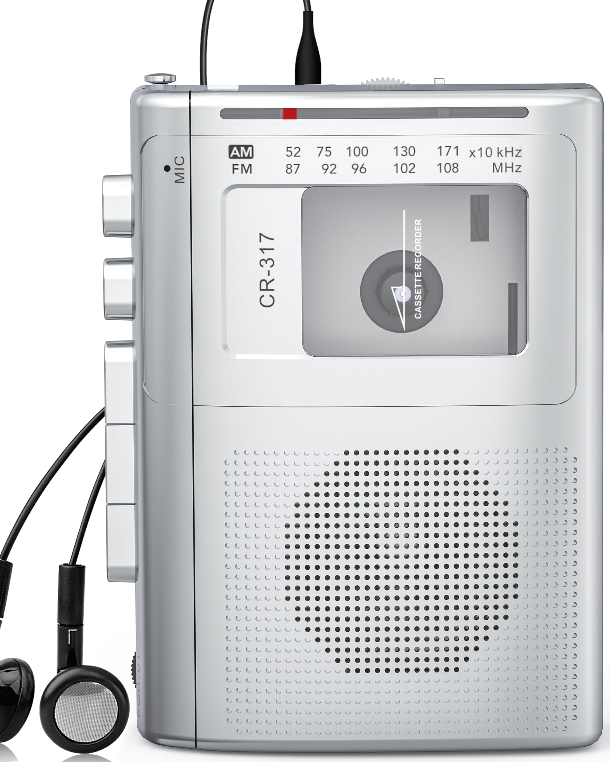 Cassette Player Recorder With Bluetooth Transmitter Walkman, Portable Am Fm Cassette Player With Big Speaker, Stereo Earphone Ja