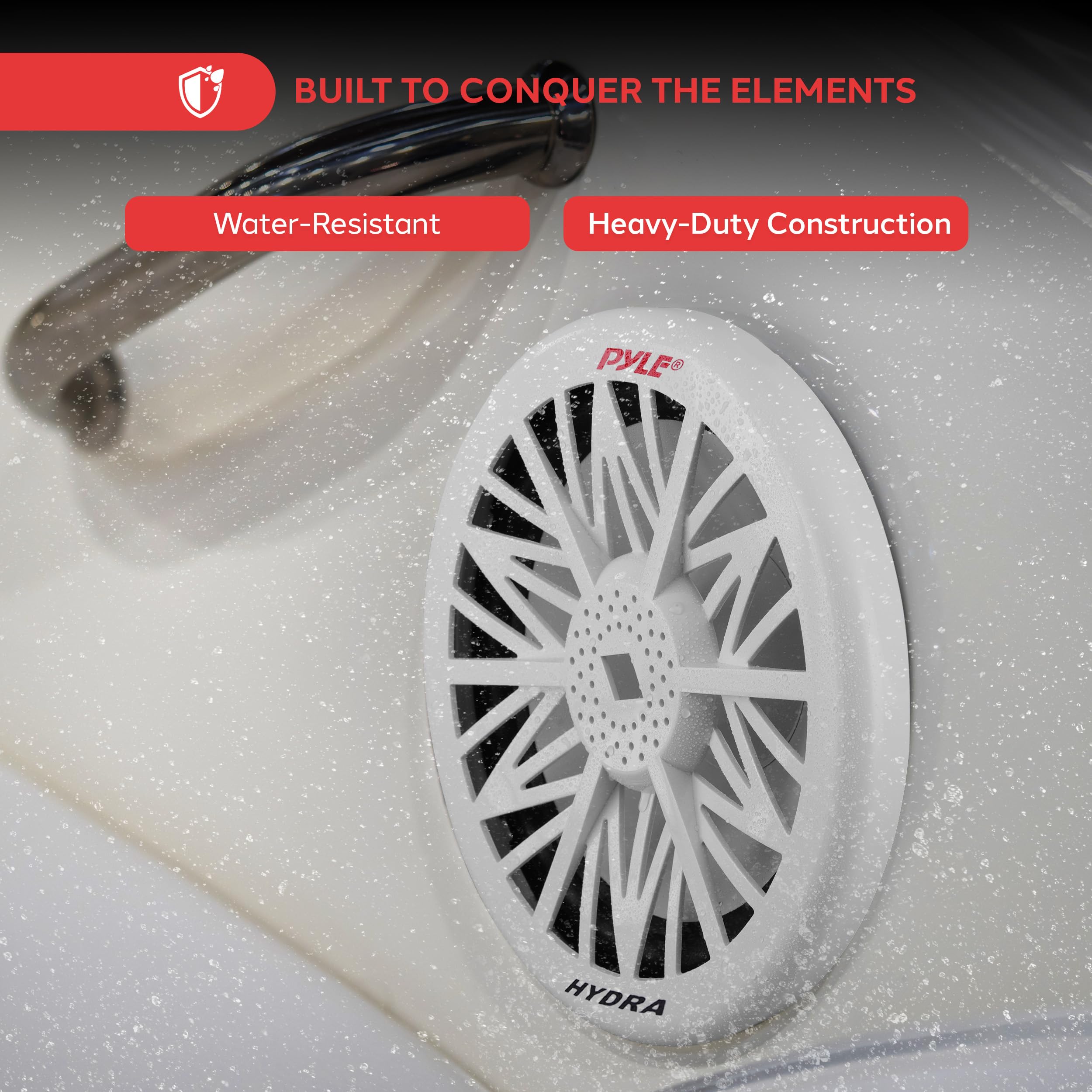 Pyle Plmrw8 8 Inch Outdoor Marine Audio Subwoofer   400 Watt Single White Waterproof Bass Loud Speaker For Marine Stereo Sound S