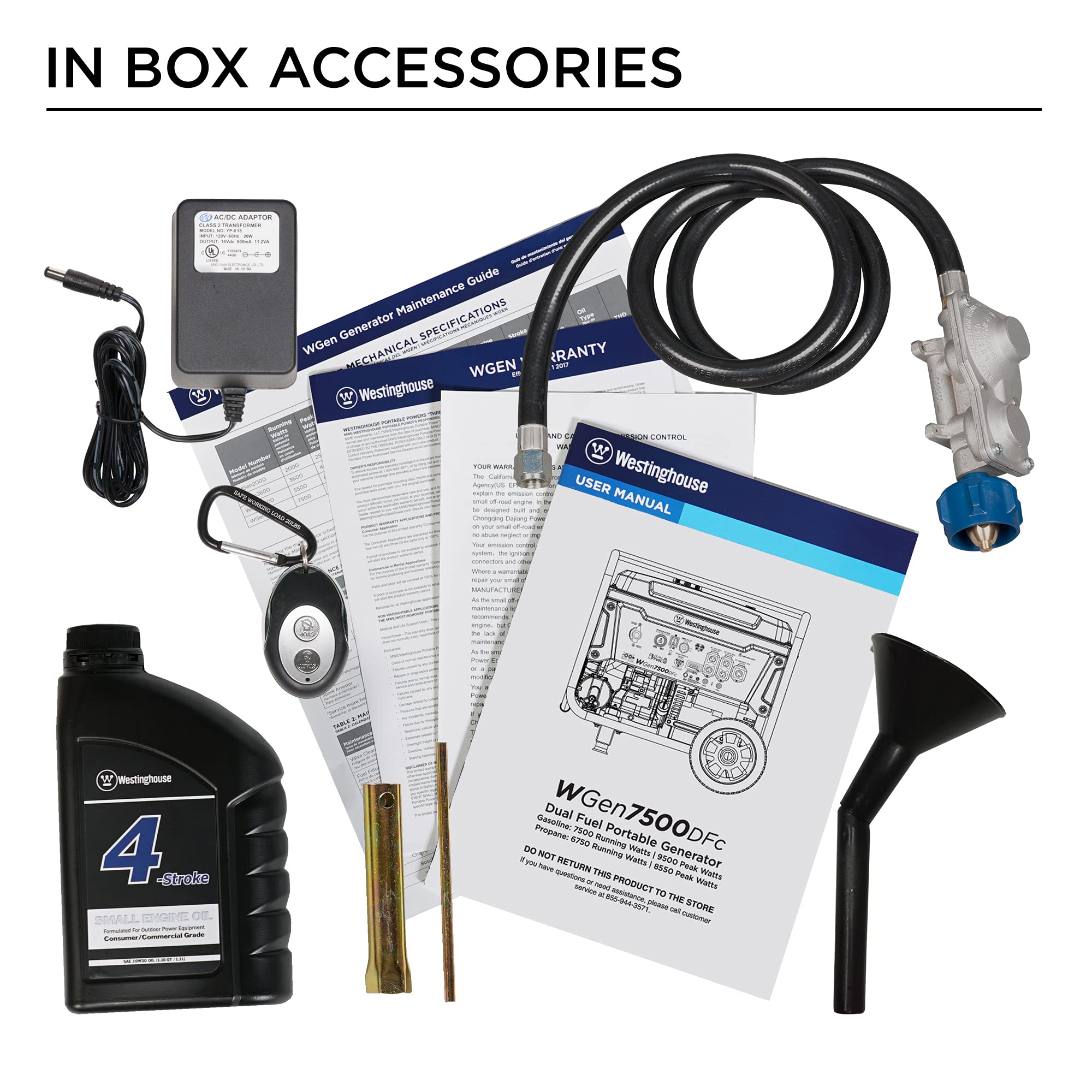 Westinghouse Outdoor Power Equipment 9500 Peak Watt Dual Fuel Home Backup Portable Generator, Electric Start, Transfer Switch Re