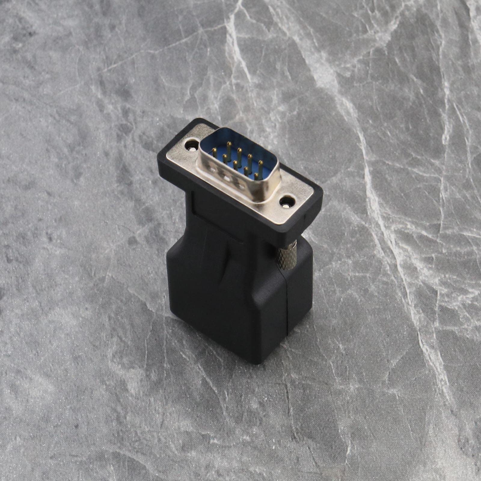 Ecsing 2Pcs 9 Pin Rs232 Db9 To Rj45 Serial Adapter Db9 Male To Rj45 Female Ethernet Converter For Standard 9 Pin D Sub Rs 232 De