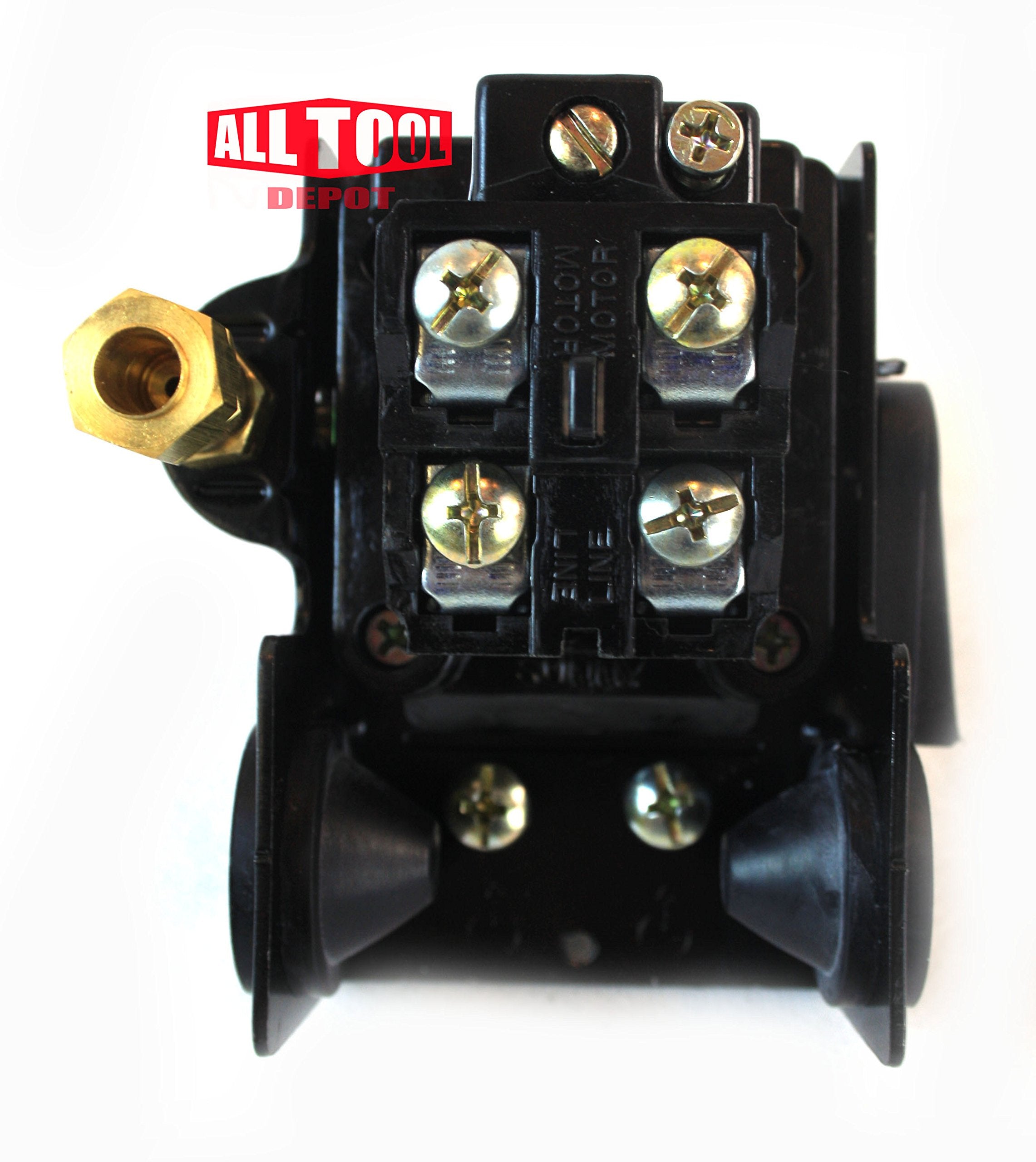 Heavy Duty Air Pressure Switch Sunny H4, 4 Port, 140 175 Psi, 25 Amp, Auto/Off Cut Out Lever