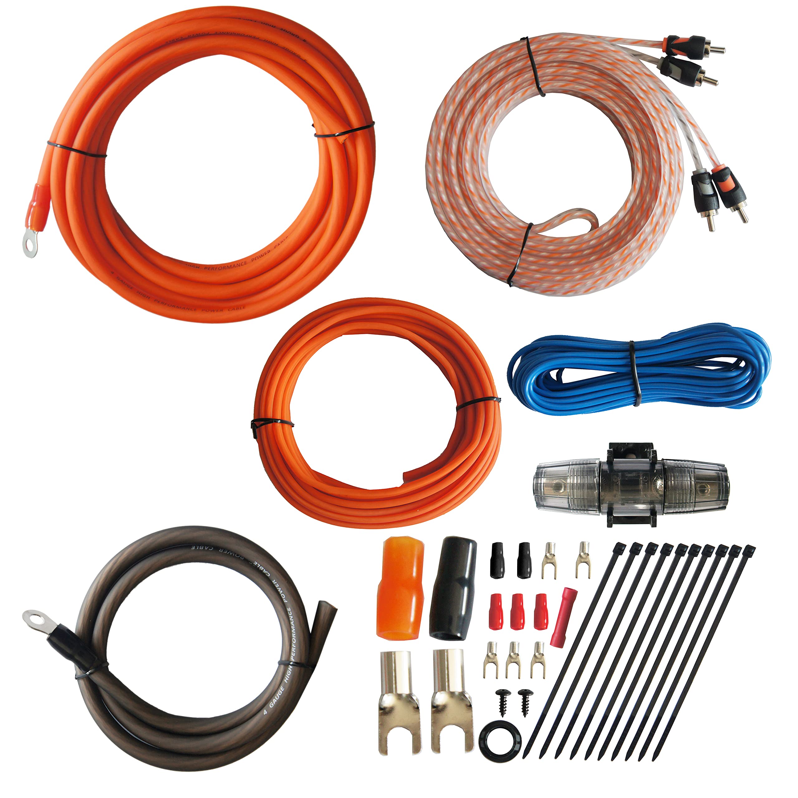 Rd True 4 Gauge Car Audio Cable Amp Wiring Kit   2 Channel Rock Direct Cca Power Cable Amplifier Install Wiring Kit