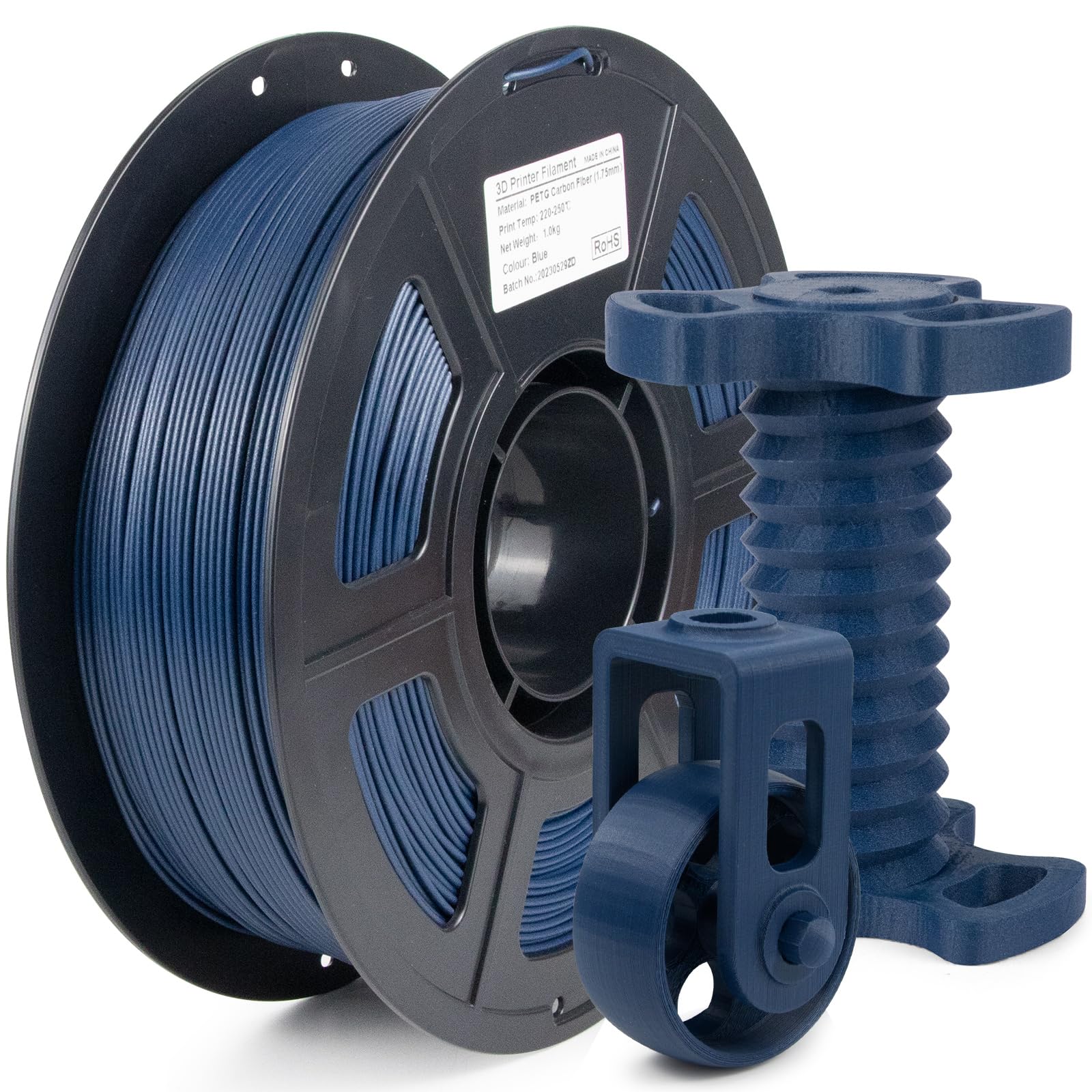 IEMAI PETG Carbon Fiber Filament 1.75mm Blue 1kg, Reinforced PETG CF 3D Printer Filament, Heat-Resistant, High Strength & Rigidi