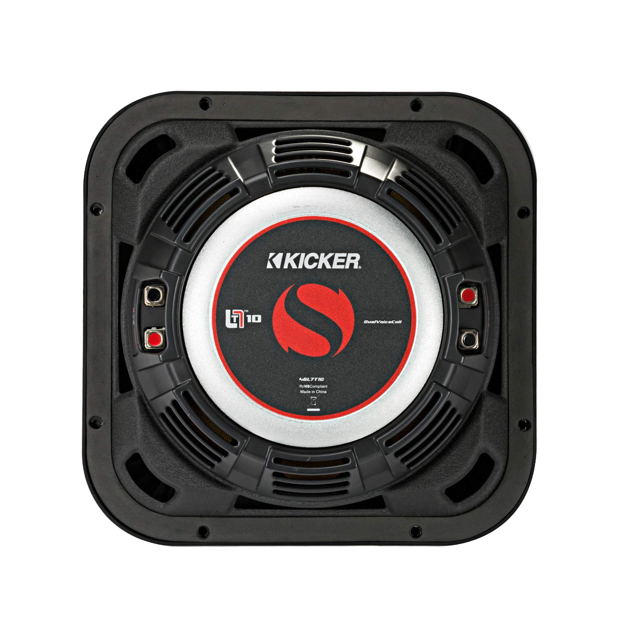 Kicker 46L7T102 L7T L7 Thin 10 Inch (25Cm) Subwoofer, Dual Voice Coil, 2 Ohm, 500 Watt