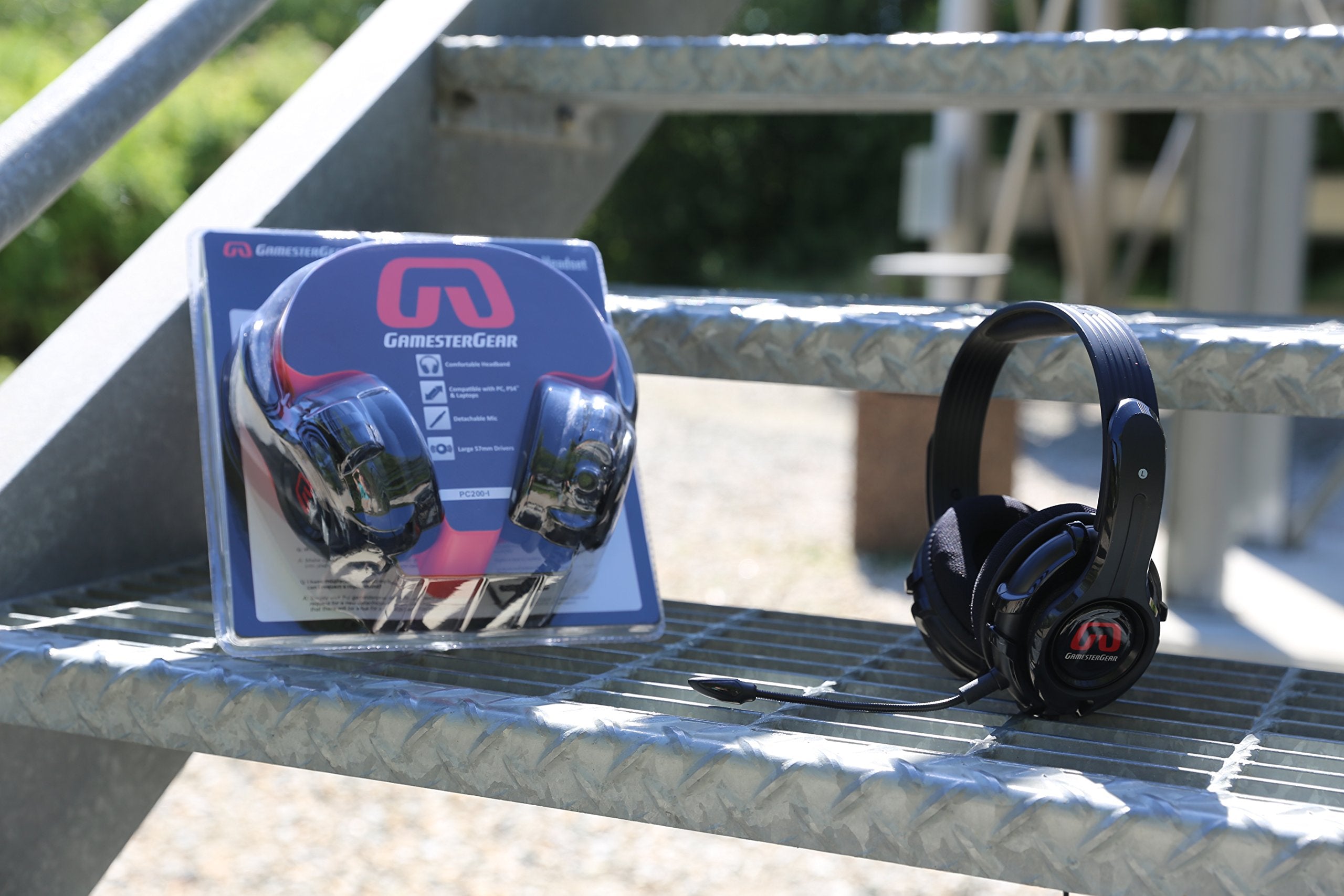 IO CREST Gaming Headset - Over-Ear Stereo Headphones with Detachable Mic for PC, PS4, Xbox One, iPad, Mac - Model OG-AUD63084