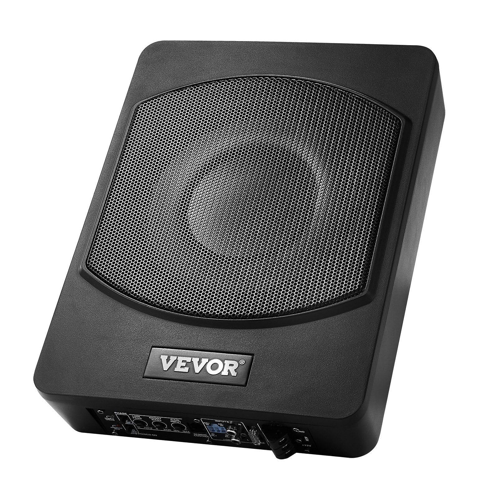 VEVOR 10 240W Underseat Car Subwoofer, Slim Powered Car Subwoofers Under The Seat, Low Profile Audio Sub Built-in Amplifier, Hig