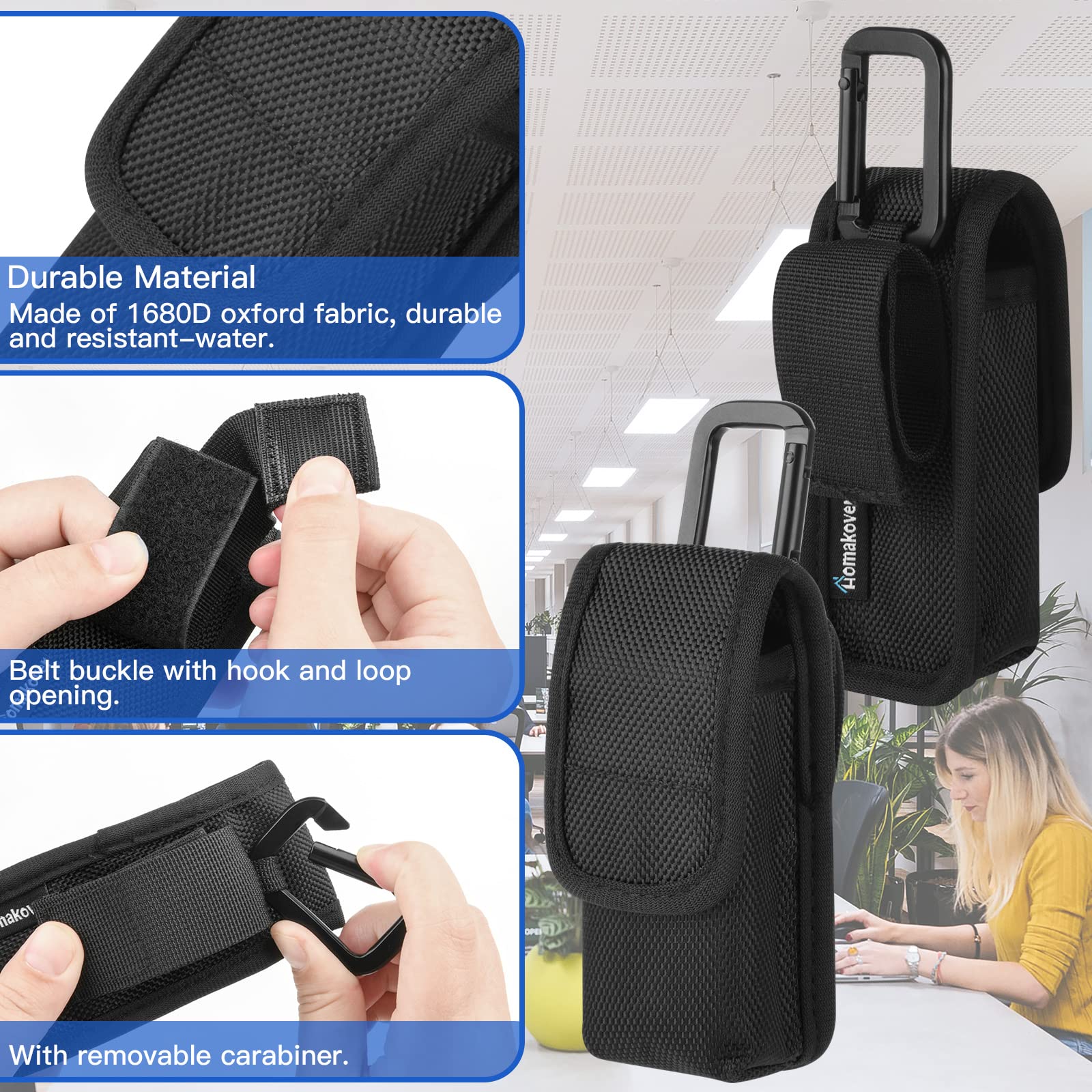 1680D Carrying Case For Digital Voice Recorders, Hard Bag With Carabiner For Evistr 16Gb, Sony Icd Ux570, Px370/470/560 Digital Voice Recorder, Usb, Mp3