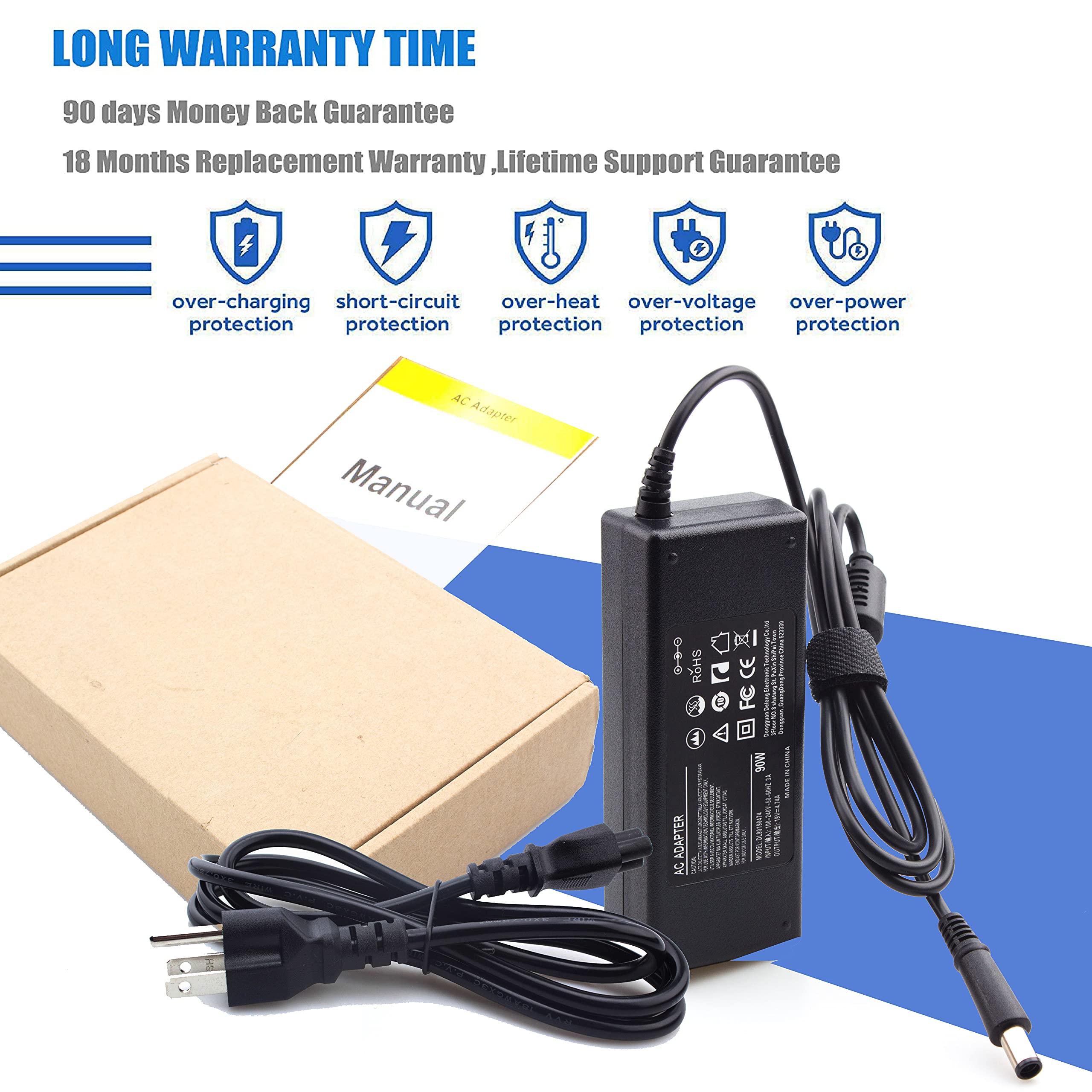 Burflo 90W 65W Ac Adapter/Laptop Charger For Hp Elitedesk 705 800 805 G1 G2 G3 G4 G5 G6 Mini Pc Desktop Computer;Prodesk 260 600