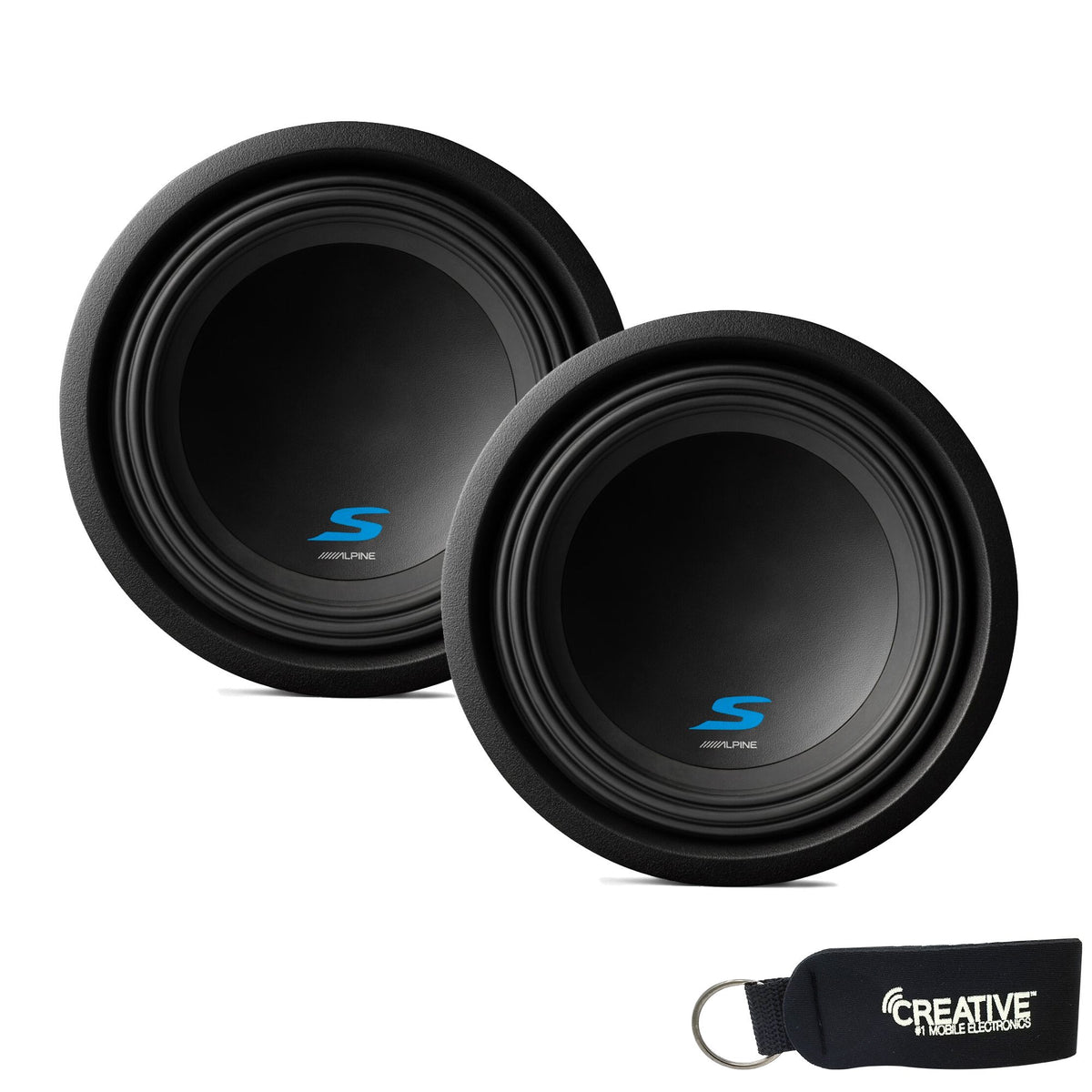 Alpine Pair Of S W12D4 S Series 12 Inch Subwoofer With Dual 4 Ohm Voice Coils