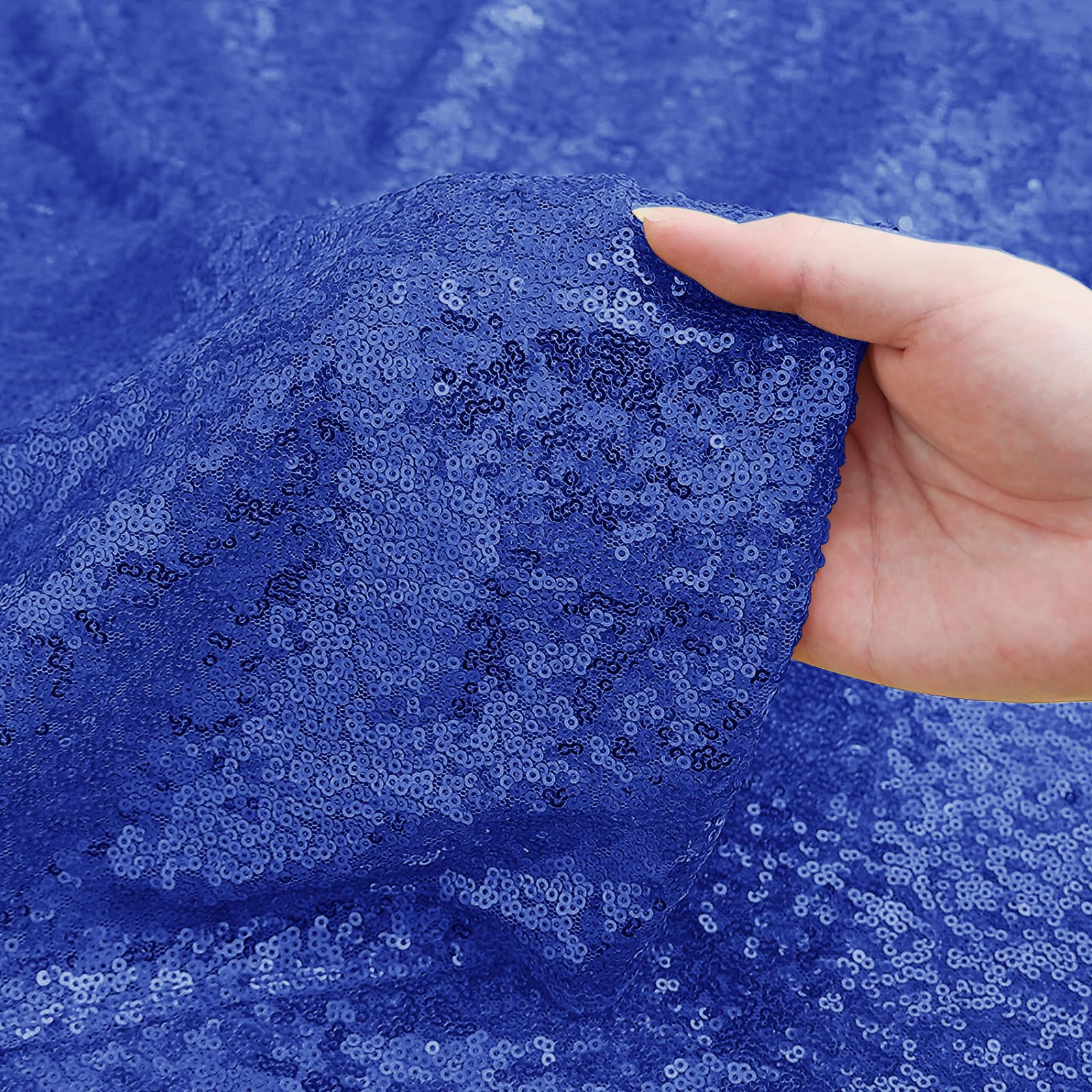 Sugargirl Navy Blue Sequin Backdrop Curtain 4 Panels 2Ftx8Ft Glitter Navy Blue Background Drapes Sparkle Photography Backdrop Fo