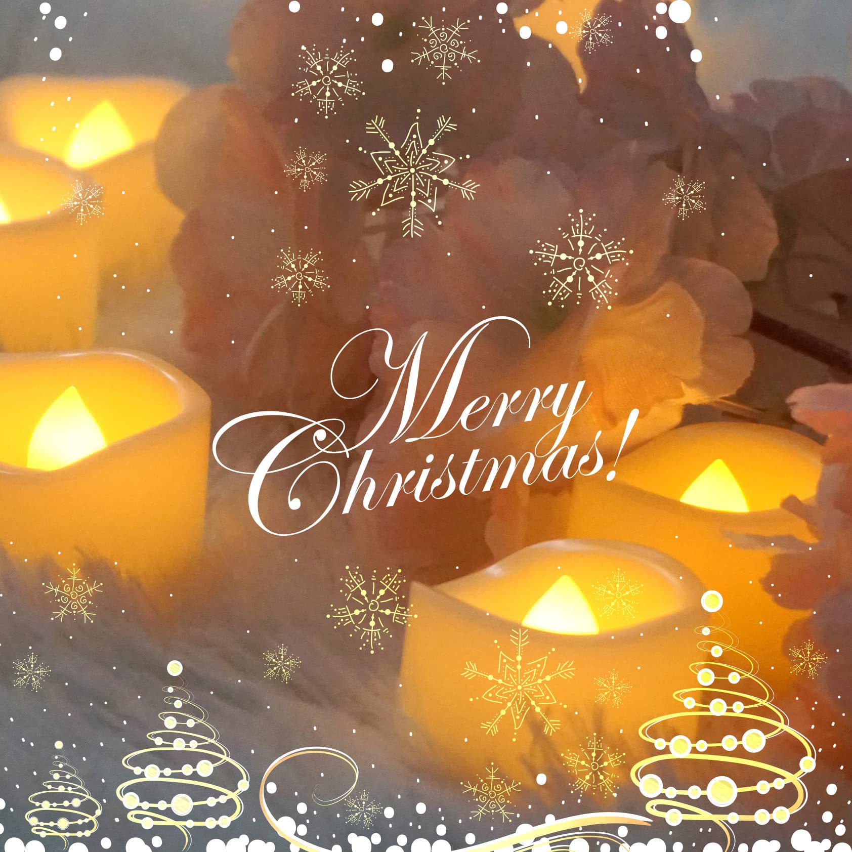 Candle Choice Battery Operated Flameless Tea Lights Realistic Flickering Long Lasting Led Votive Tealight Candles For Halloween