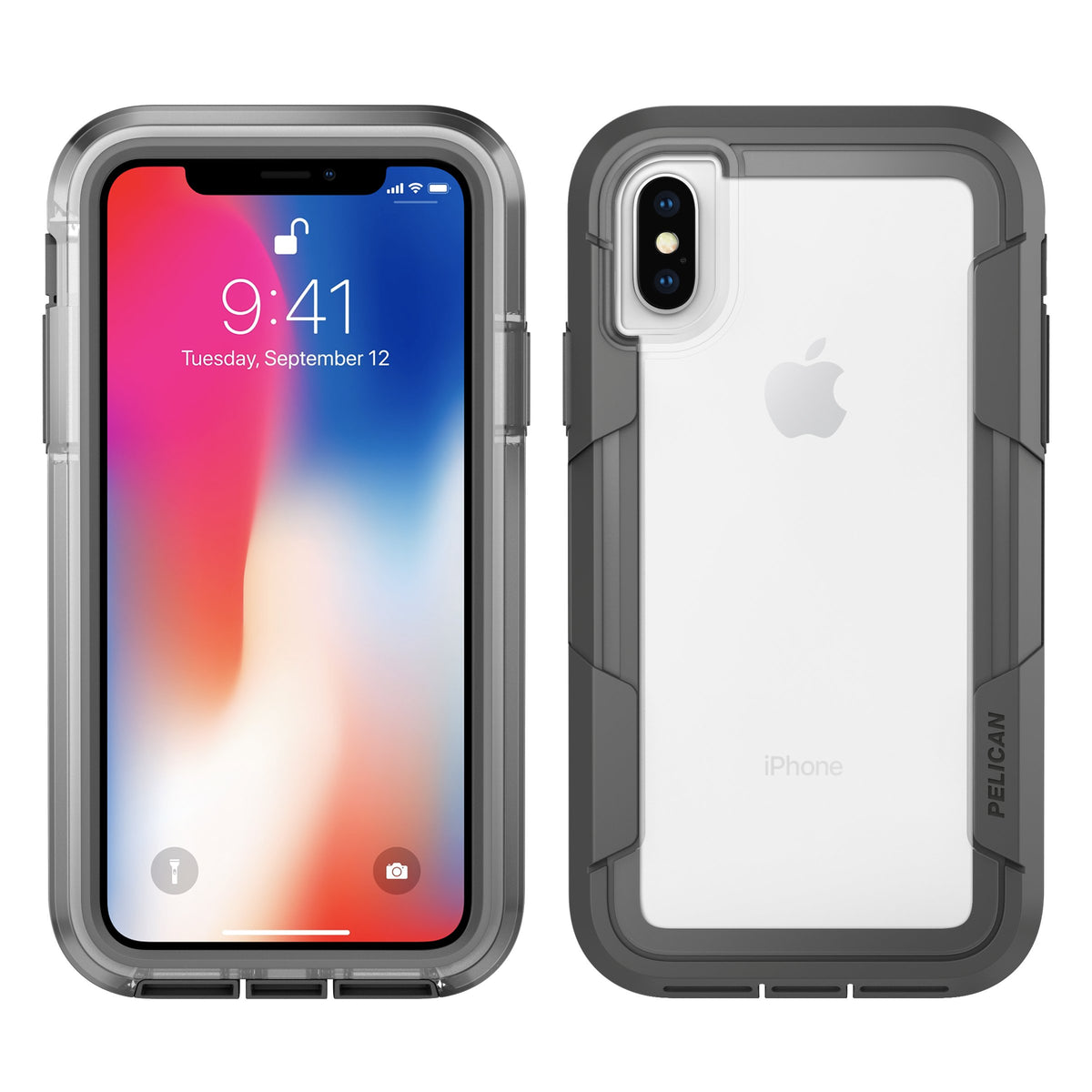 Iphone X Case  Pelican Voyager Iphone X Case (Clear/Grey)