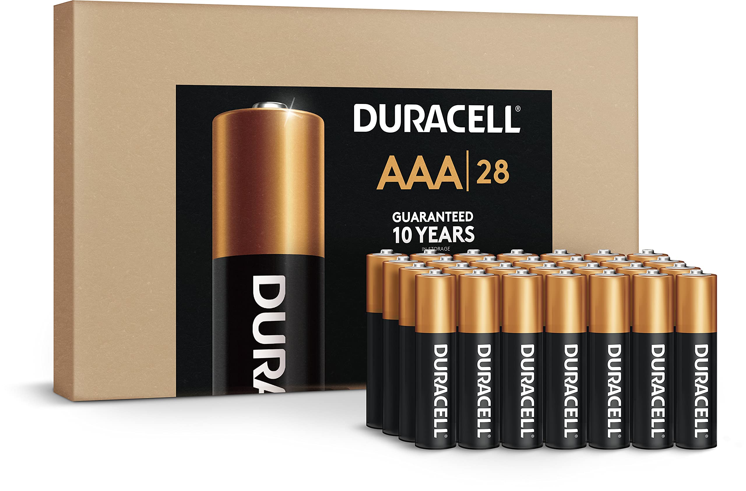 Duracell Coppertop Aaa Batteries, 28 Count Pack Triple A Battery With Long Lasting Power For Household And Office Devices (Ecomm