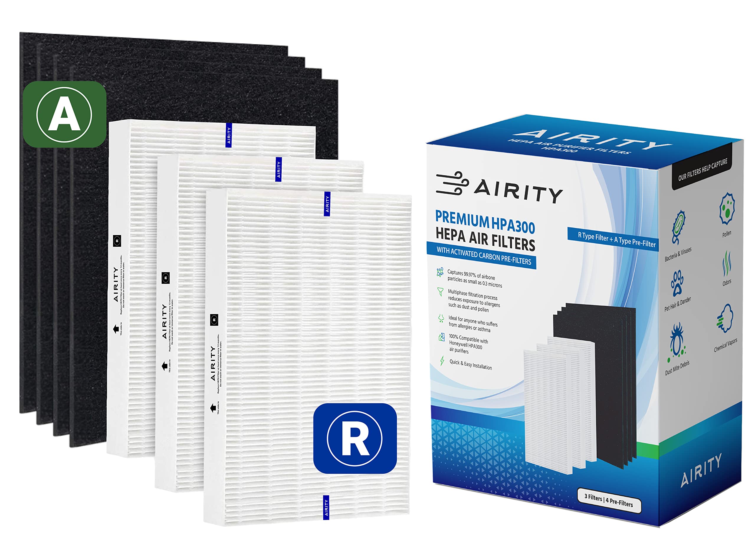 Airity Hpa300 Hepa Filter Replacement Compatible With Honeywell Hpa300 Replacement Filters  Honeywell Air Purifier Filter Replac
