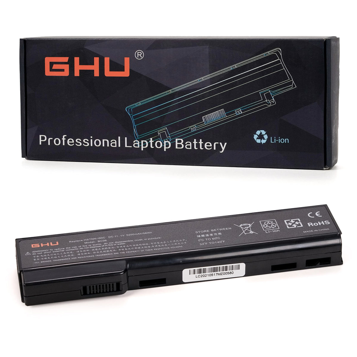 Ghu New Battery Cc06 Compatible With Hp Probook Battery Cc09 6360B 6460B 6470B 6465B 6565B 8460P 8470P 8475B 6560B Hstnn F08C Hs