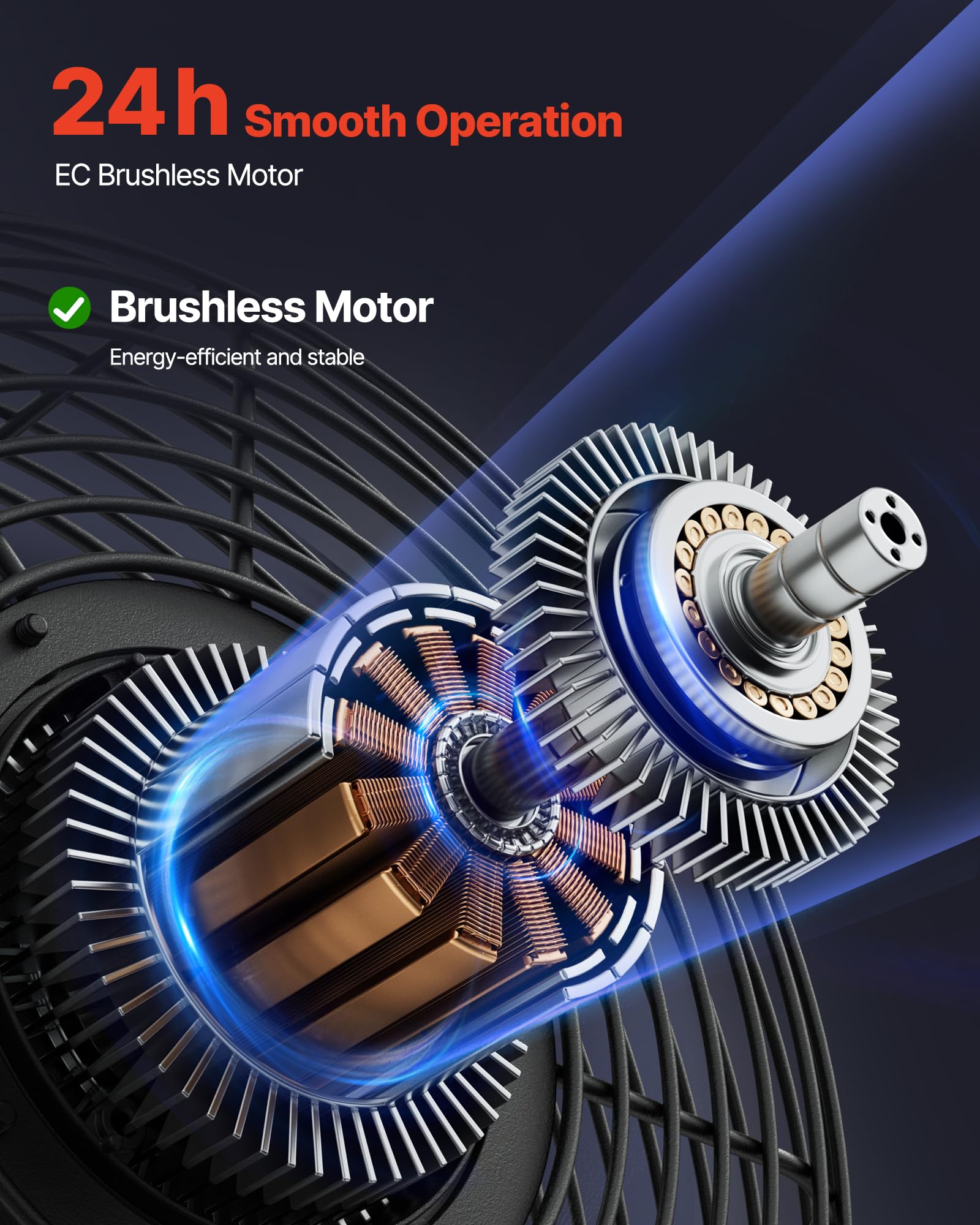 Vevor 12 Inch Shutter Exhaust Fan, Wall Mounted Attic Vent Fan With Smart Programming Variable Speed Temperature Control, 1500 C