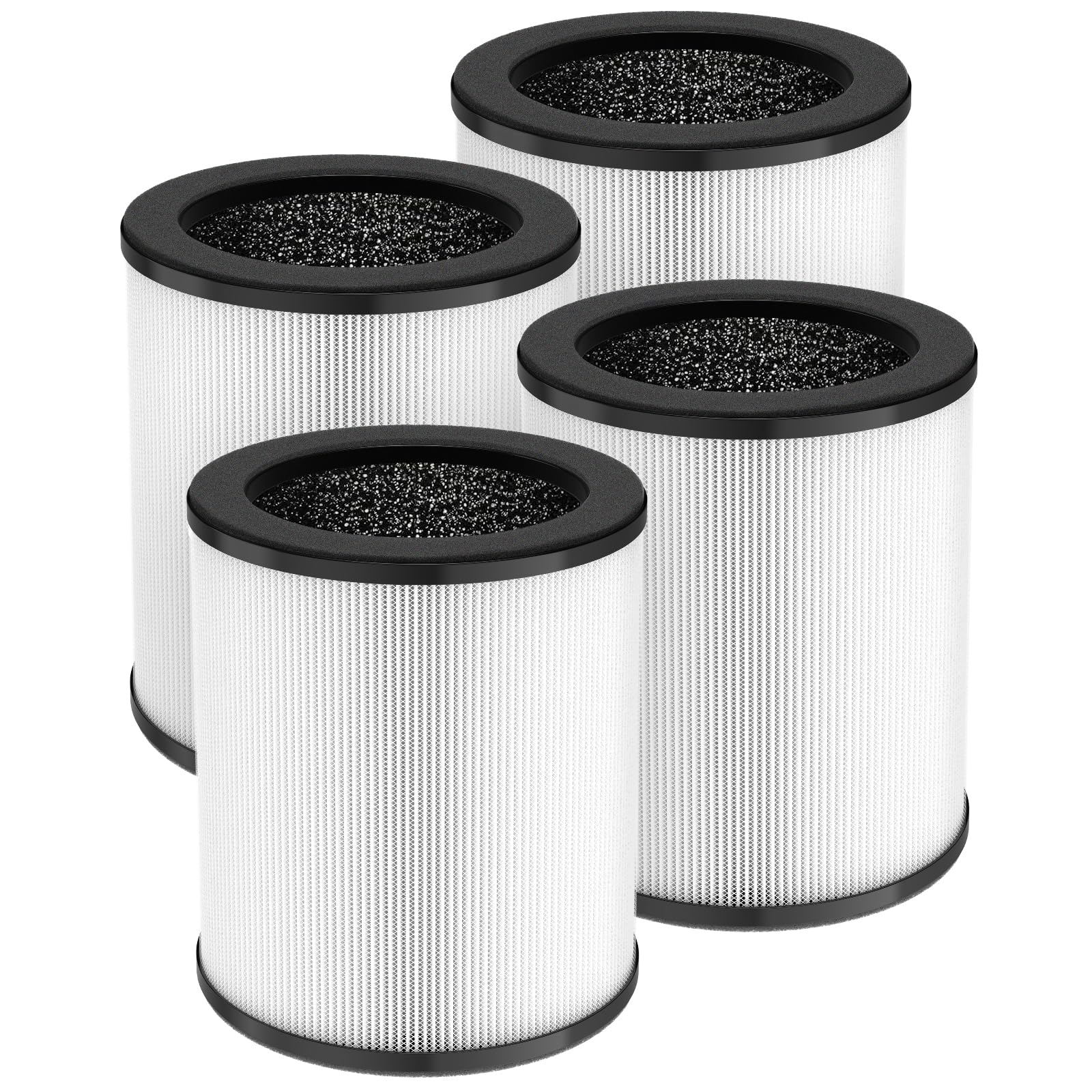 4 Pack Kj80 Replacement Filter, 3 In 1 Kj80 H13 Hepa Filter High Efficiency Air Purifier Filter Replacement For Druiap Kj80 (Not