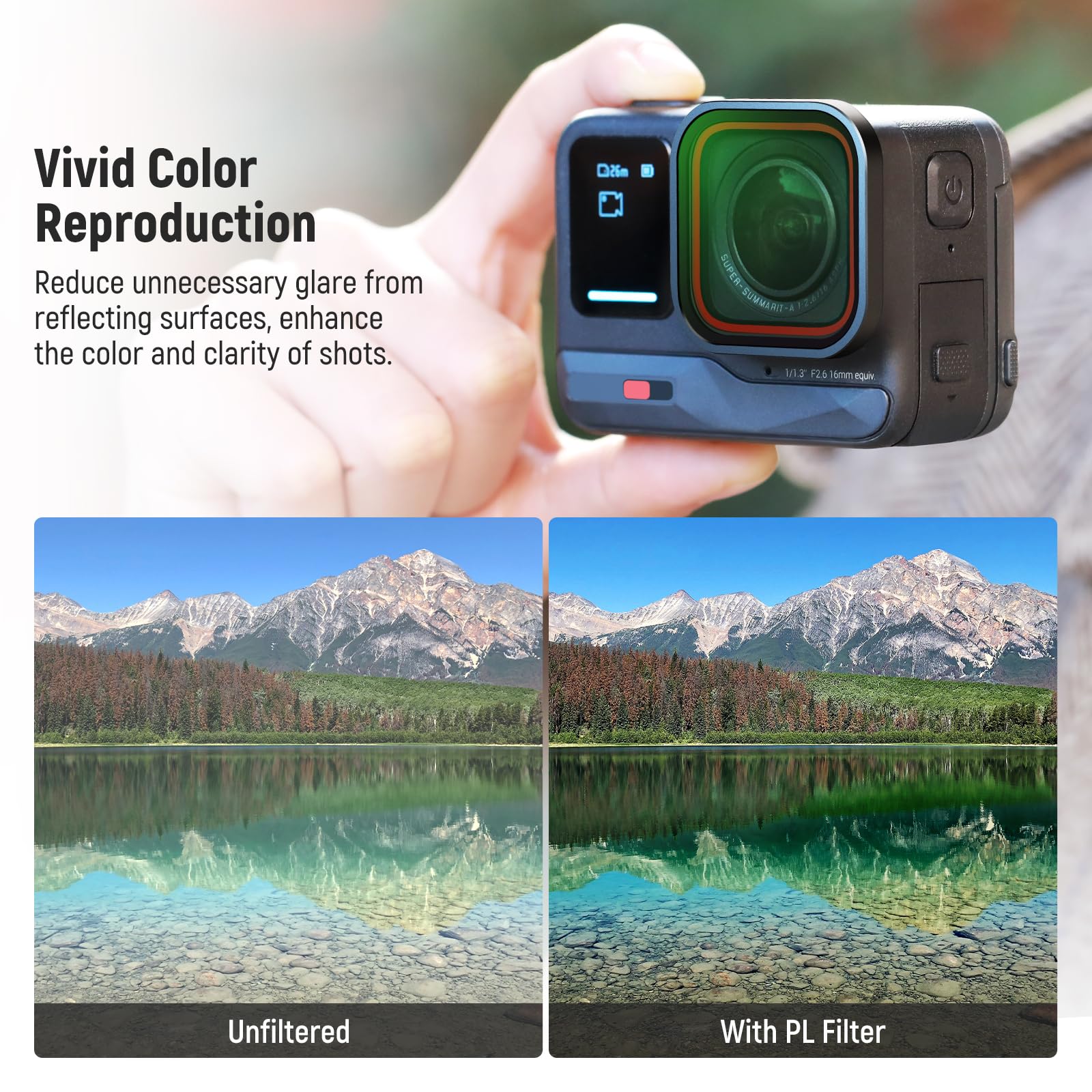 Neewer ND & CPL Filter Set for Insta360 Ace Pro Action Camera ND16 ND32 ND64 CPL Optical Glass Aluminum