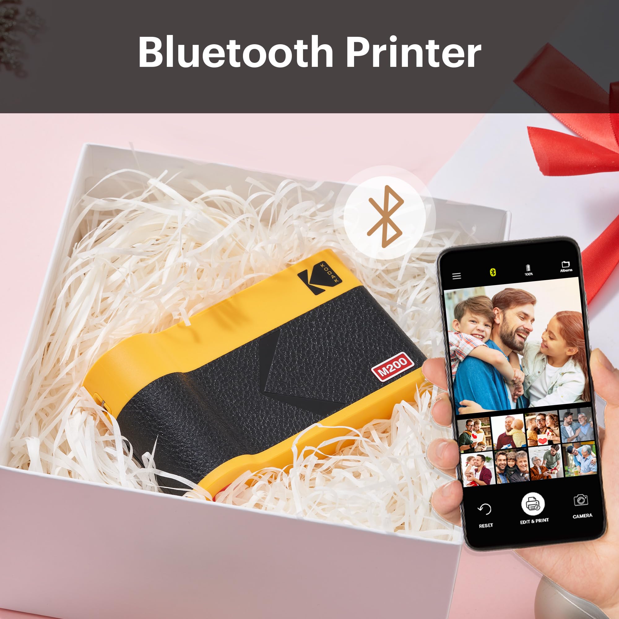 Kodak Mini 2 Era 4Pass Portable Photo Printer (Yellow, Printer + Initial 8 Sheets + 60 Sheets)