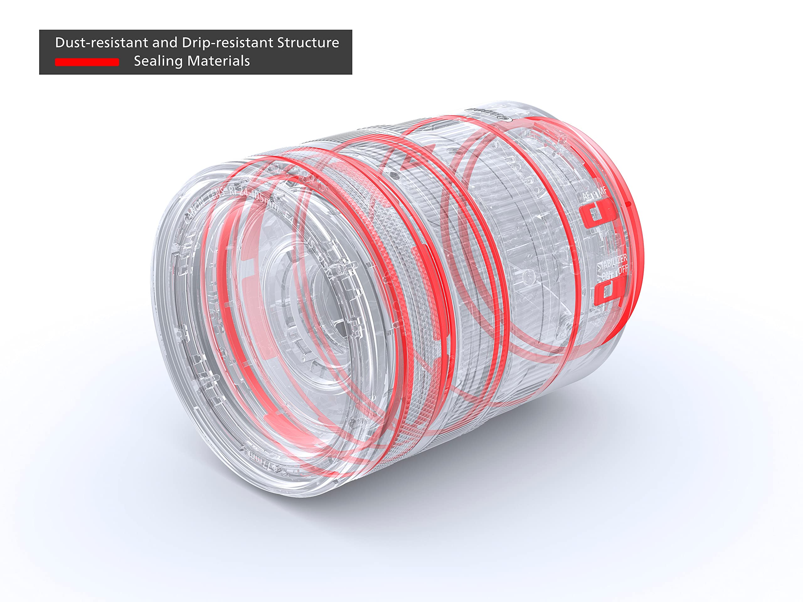 Canon RF 24 105mm f/4L IS USM Lens, Black   2963C002